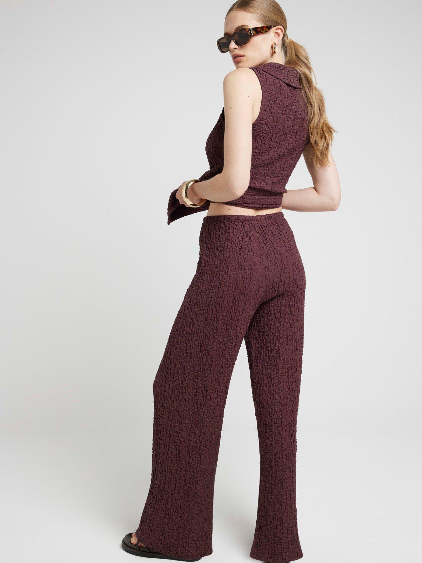 river-island-textured-wide-leg-trouser-dark-redback