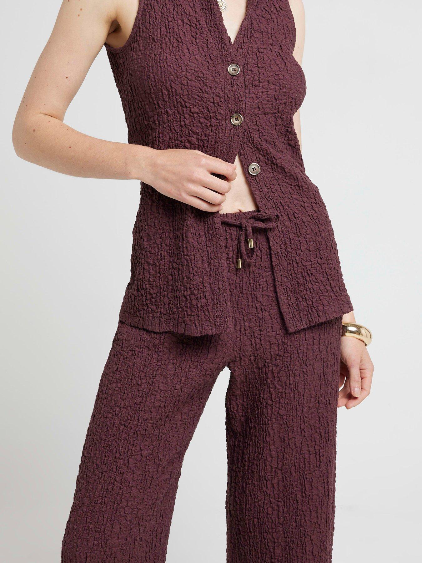 river-island-textured-wide-leg-trouser-dark-redoutfit