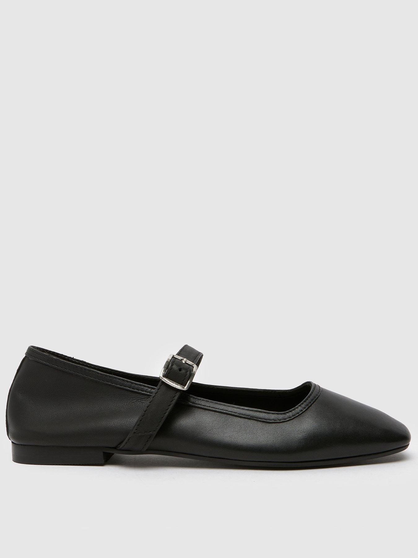 schuh-lille-square-toe-leather-ballerinas-black