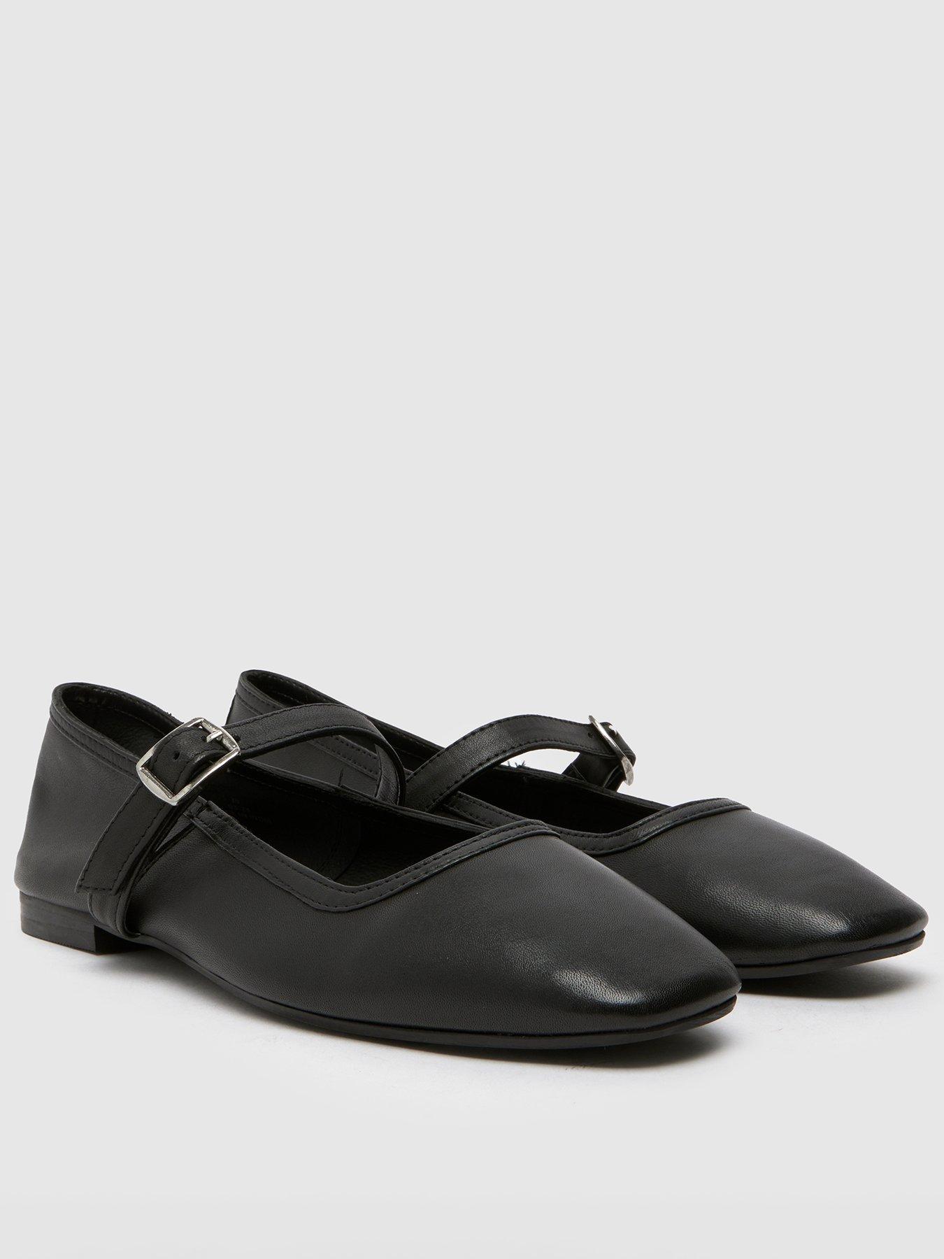 schuh-lille-square-toe-leather-ballerinas-blackstillFront