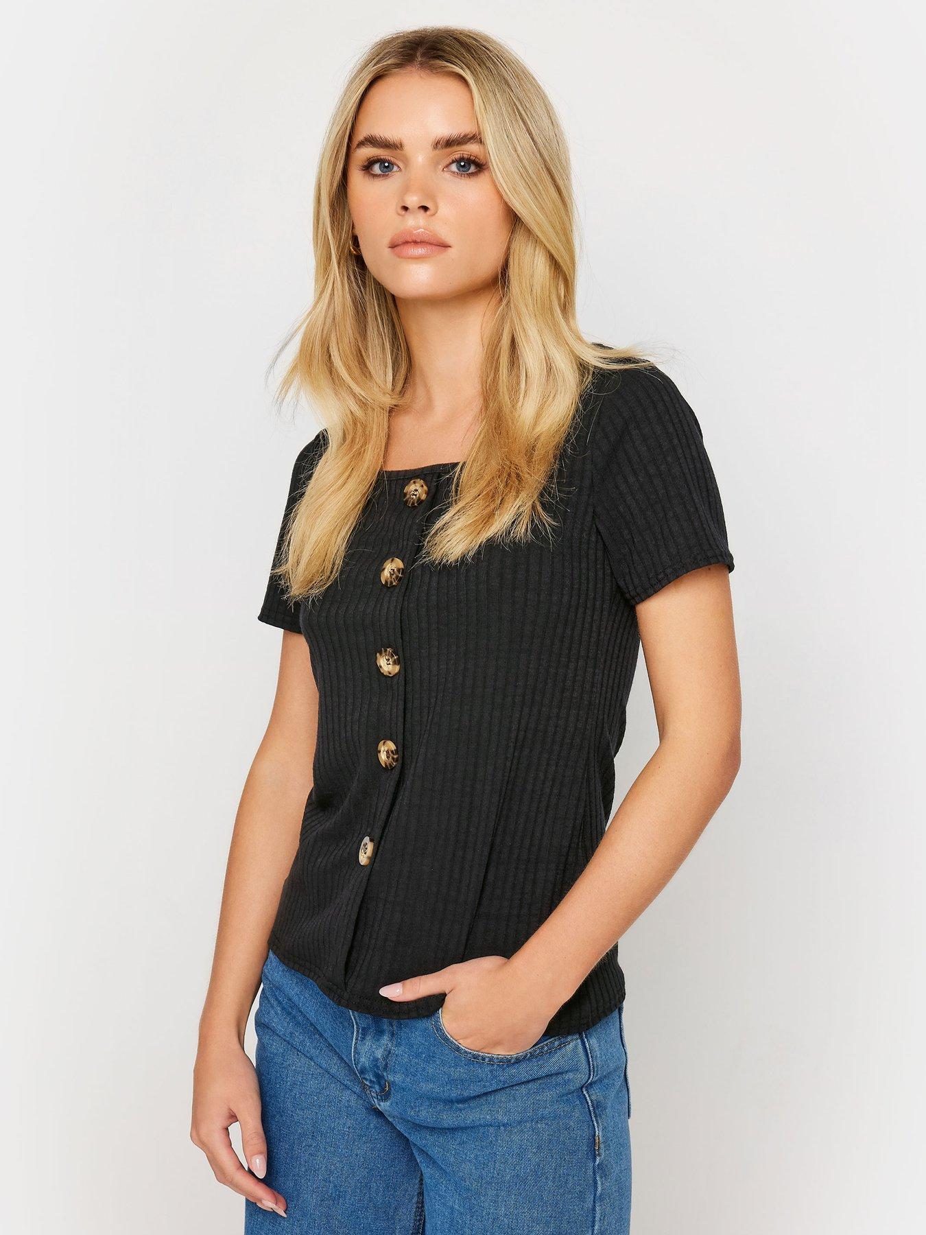 pixiegirl-petite-black-ss-rib-button-t-shirt