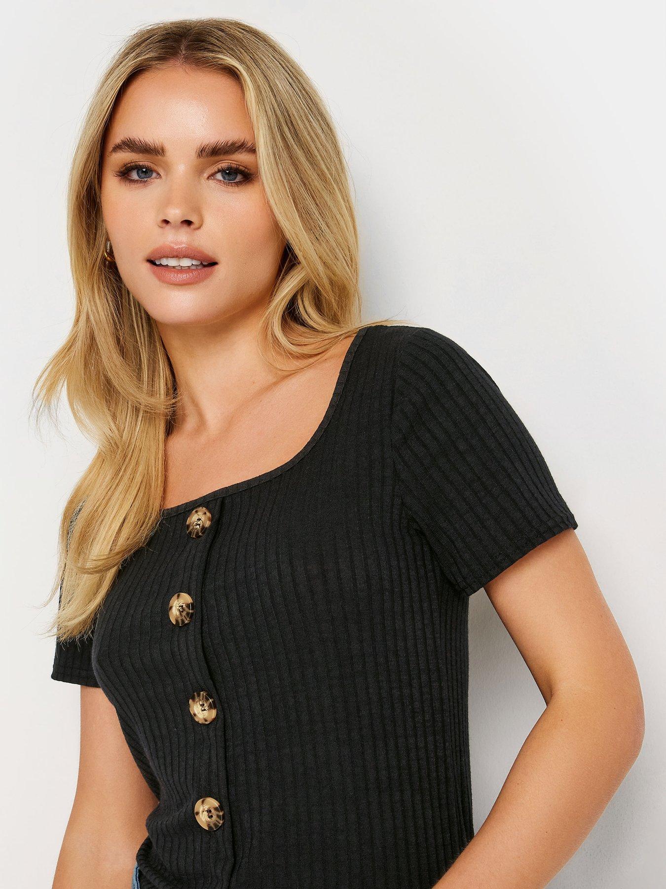 pixiegirl-petite-black-ss-rib-button-t-shirtoutfit