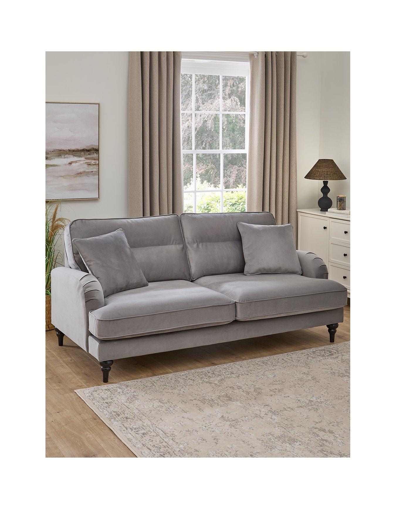 Image 3 of 7 of Very Home Victoria&nbsp;3 + 2 Seater Fabric Sofa Set&nbsp;(Buy &amp; SAVE!) - Grey&nbsp;- FSC&reg; Certified