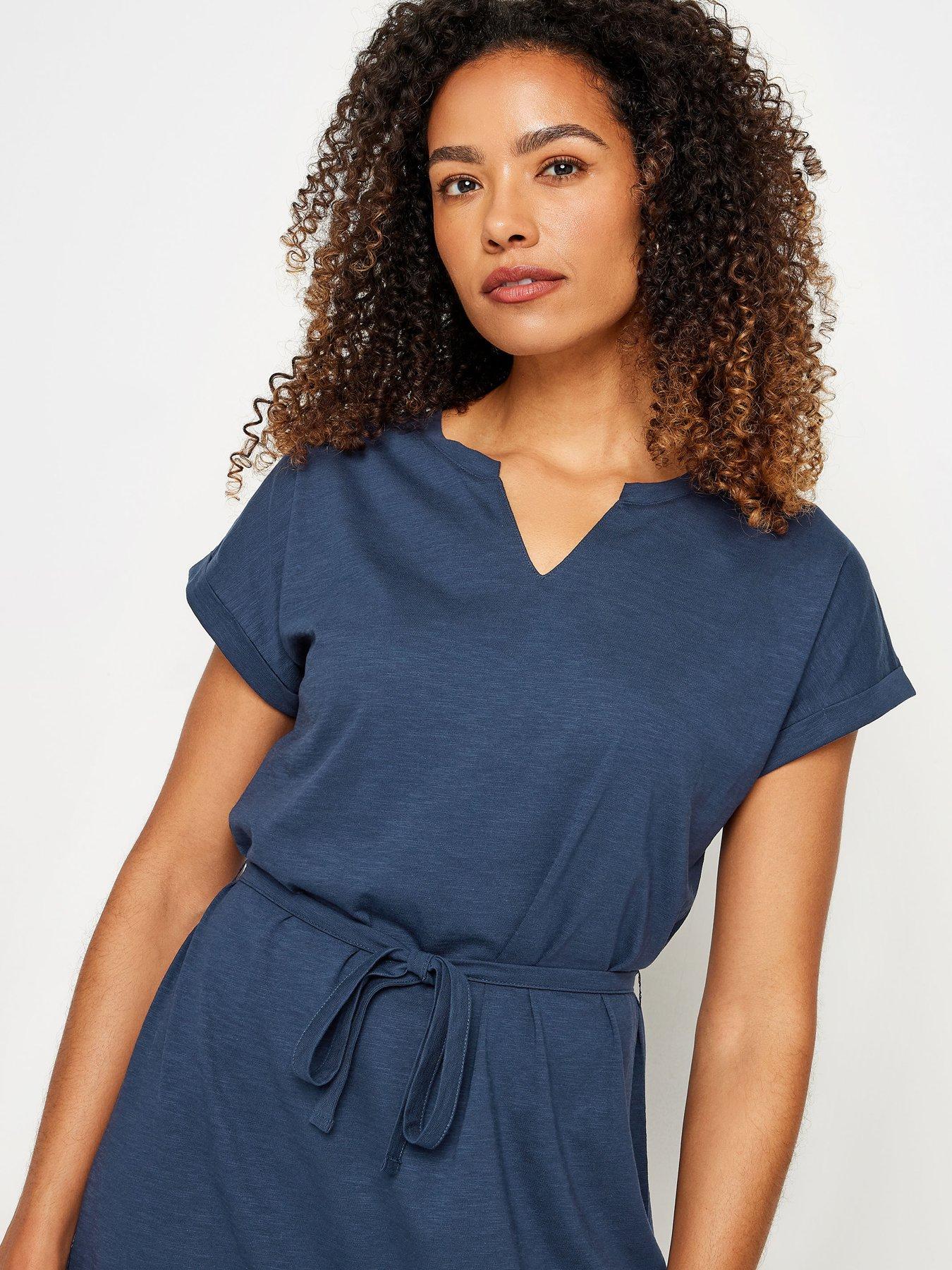 mco-short-sleeve-cotton-dress-navyoutfit