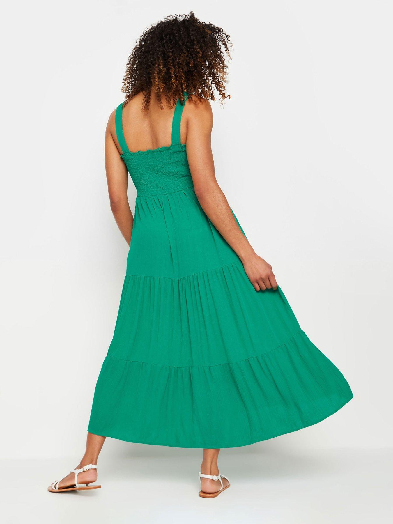 mco-shirred-crinkle-strap-dress-greenstillFront