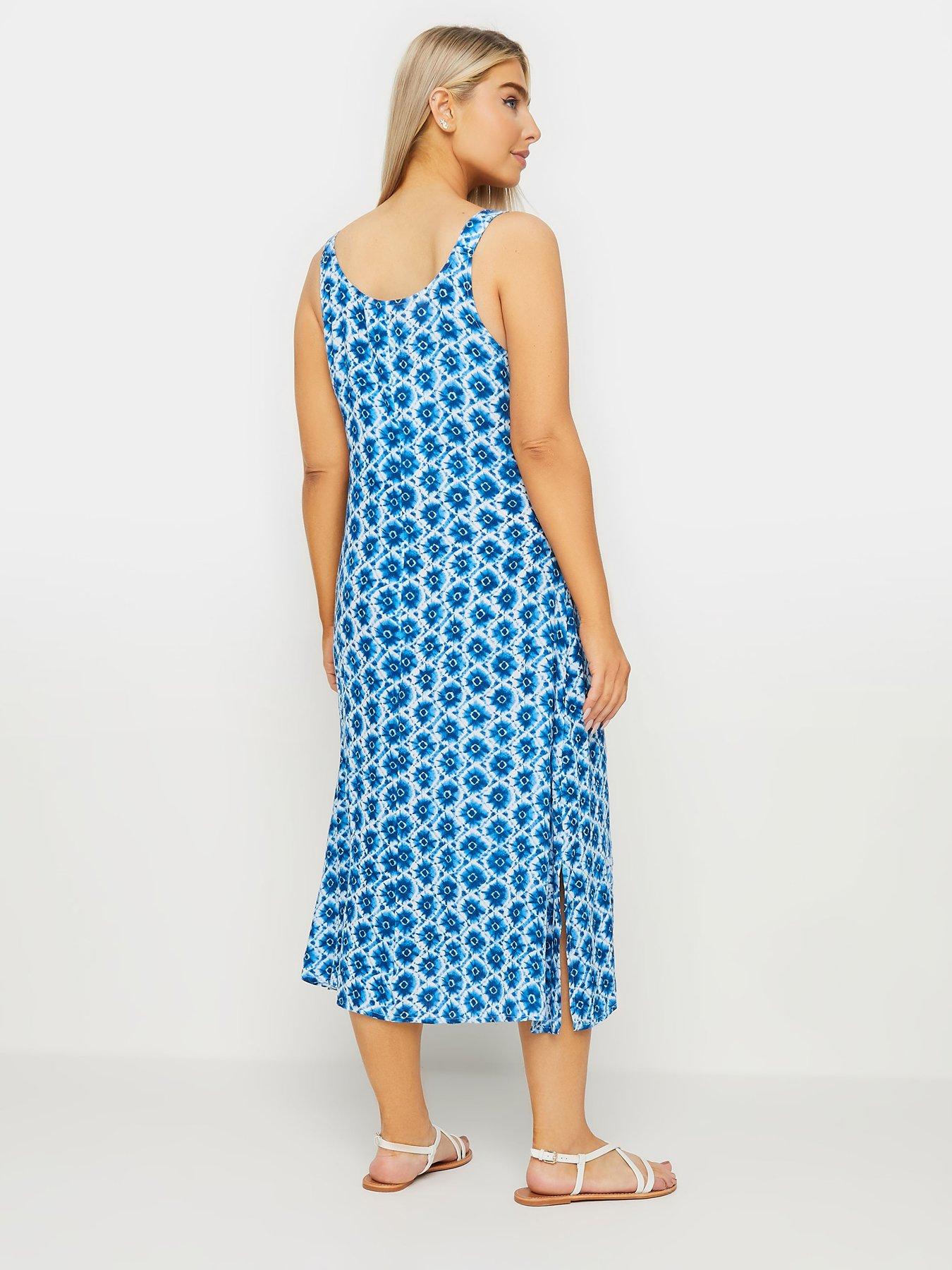 mco-tie-die-print-buckle-strap-dress-bluestillFront