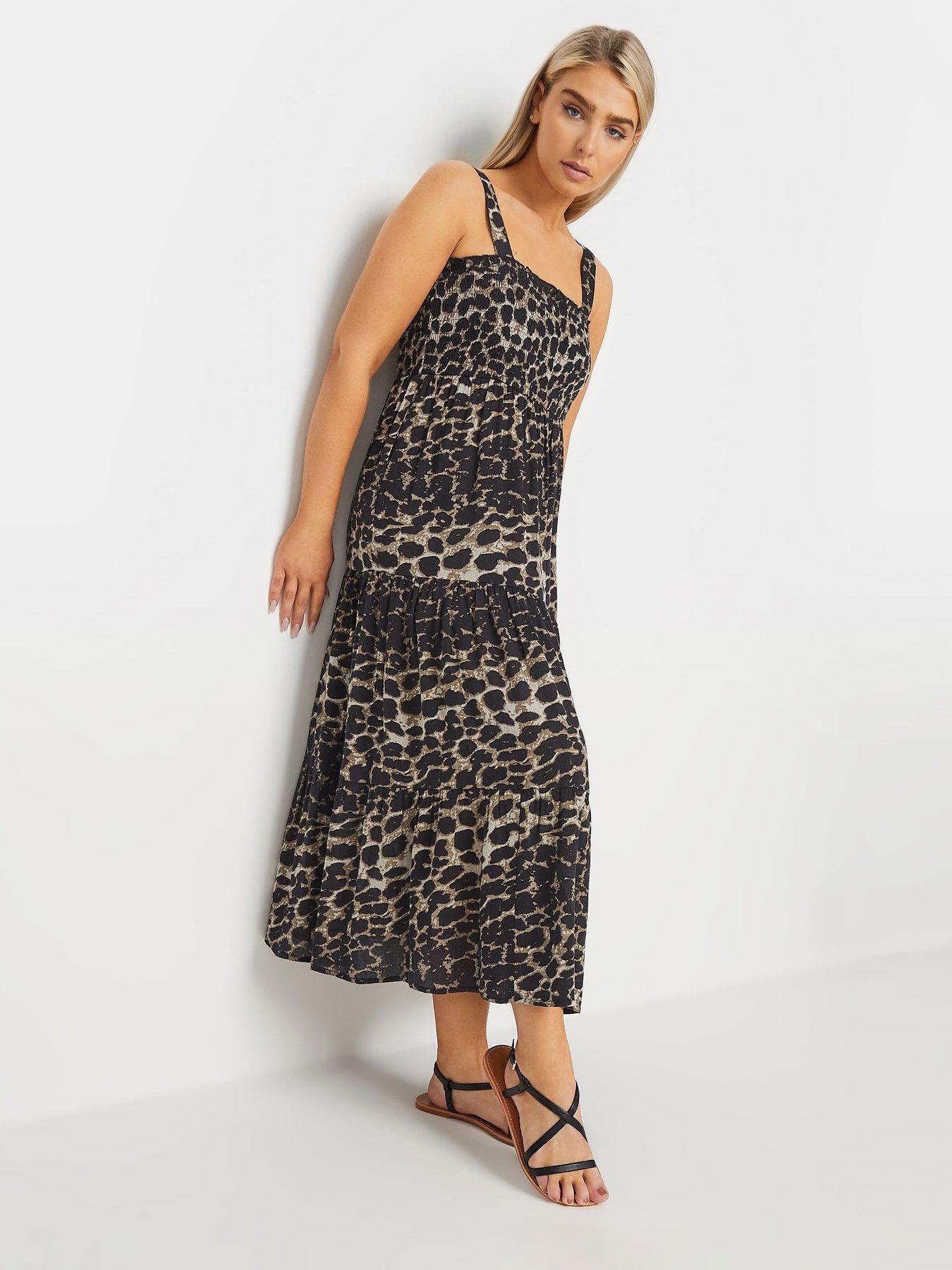 mco-animal-print-shirred-waist-strap-dress