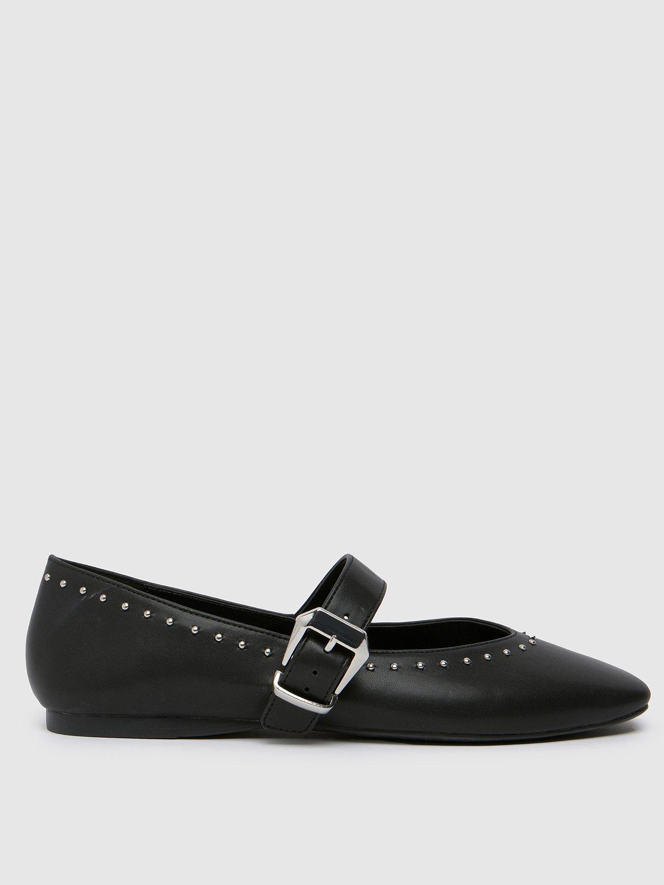 schuh-lucy-studded-ballerina-blackfront