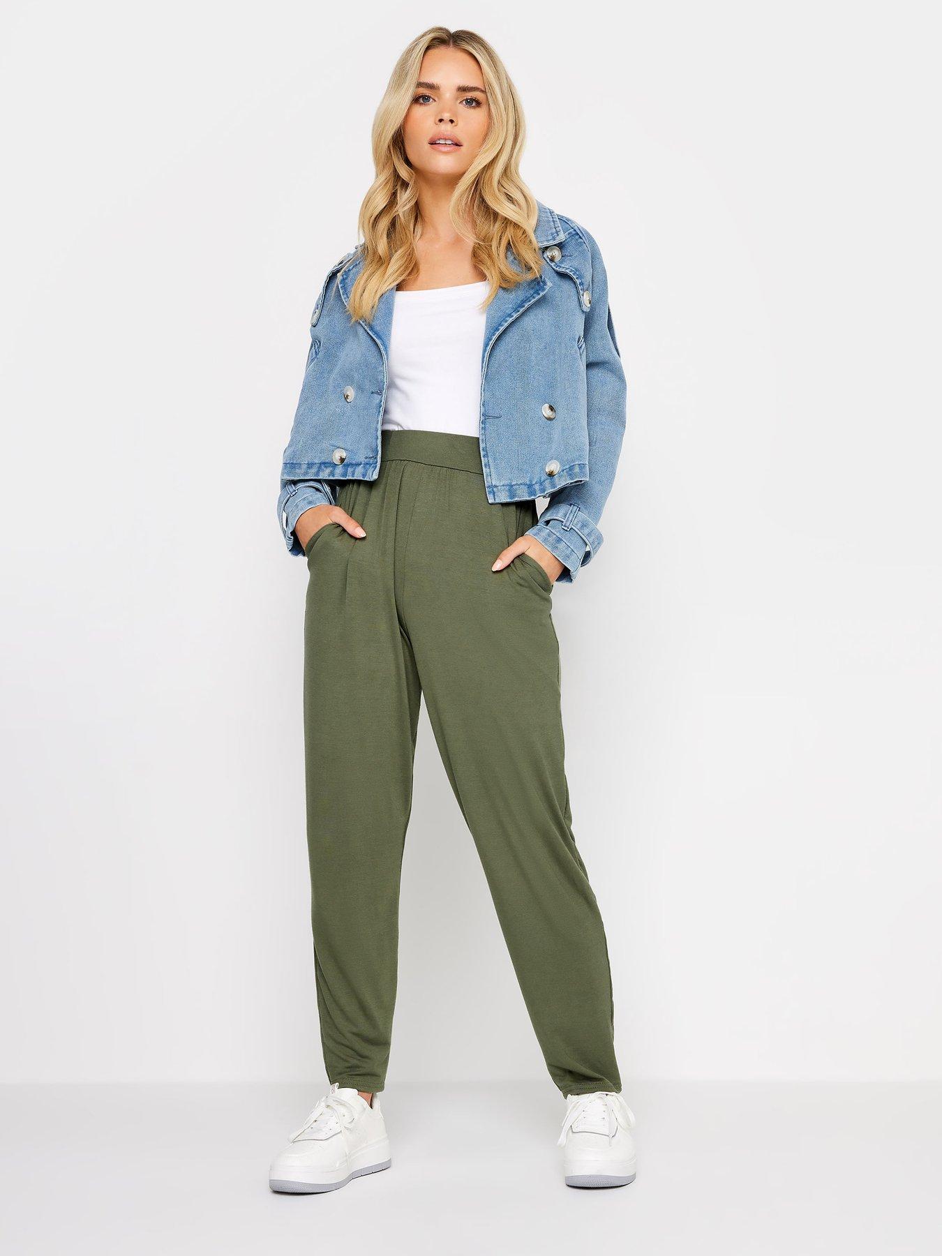 Petite Khaki Harem Trousers