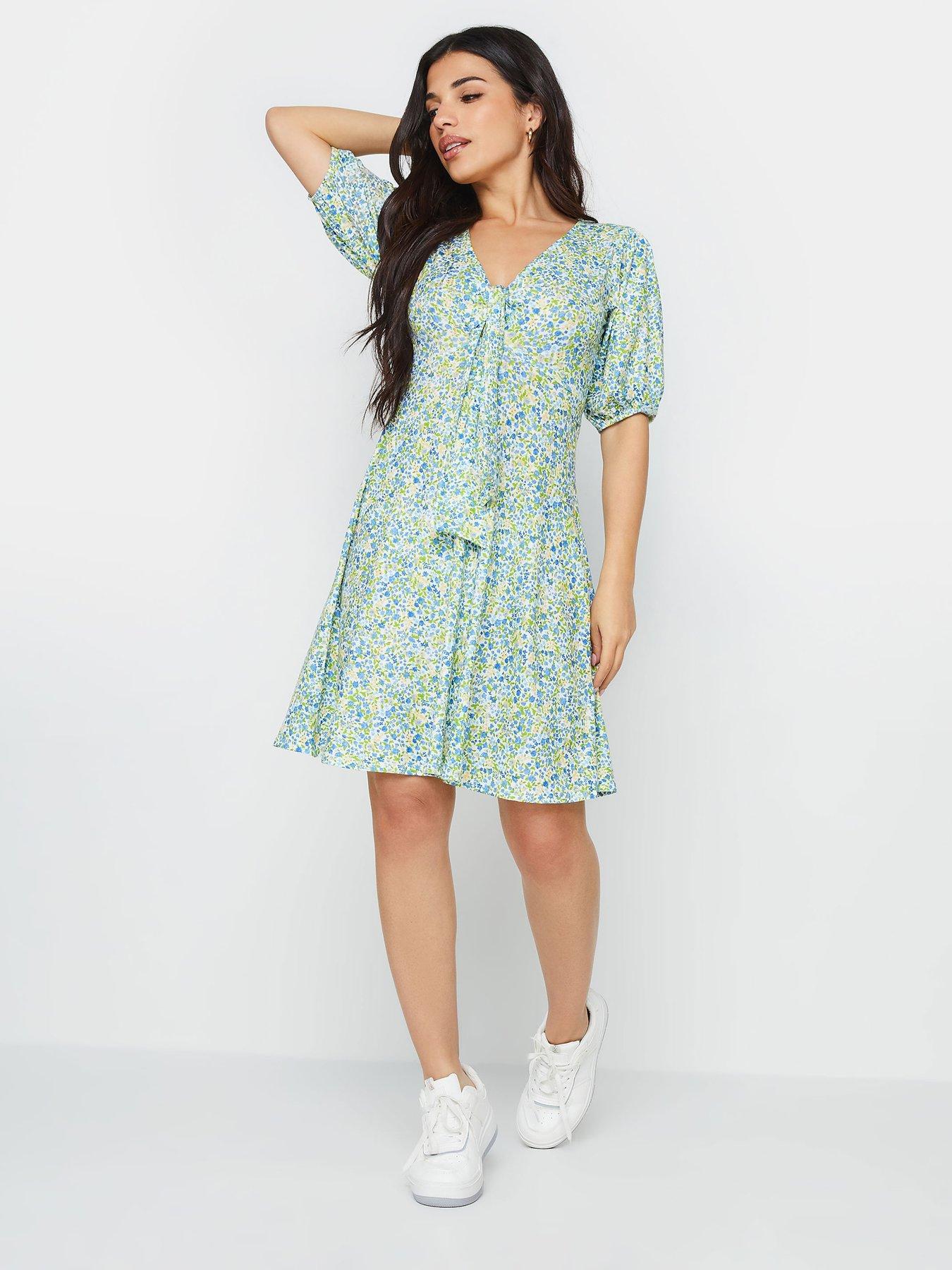 pixiegirl-petite-floral-tie-front-dress-yellowback