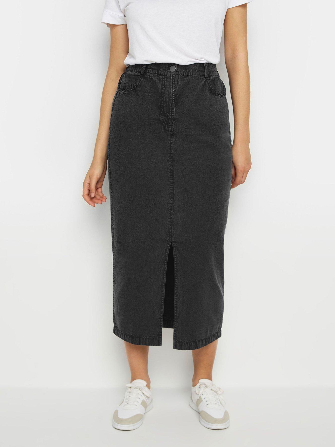 long-tall-sally-tall-black-lightweight-acid-wash-skirt