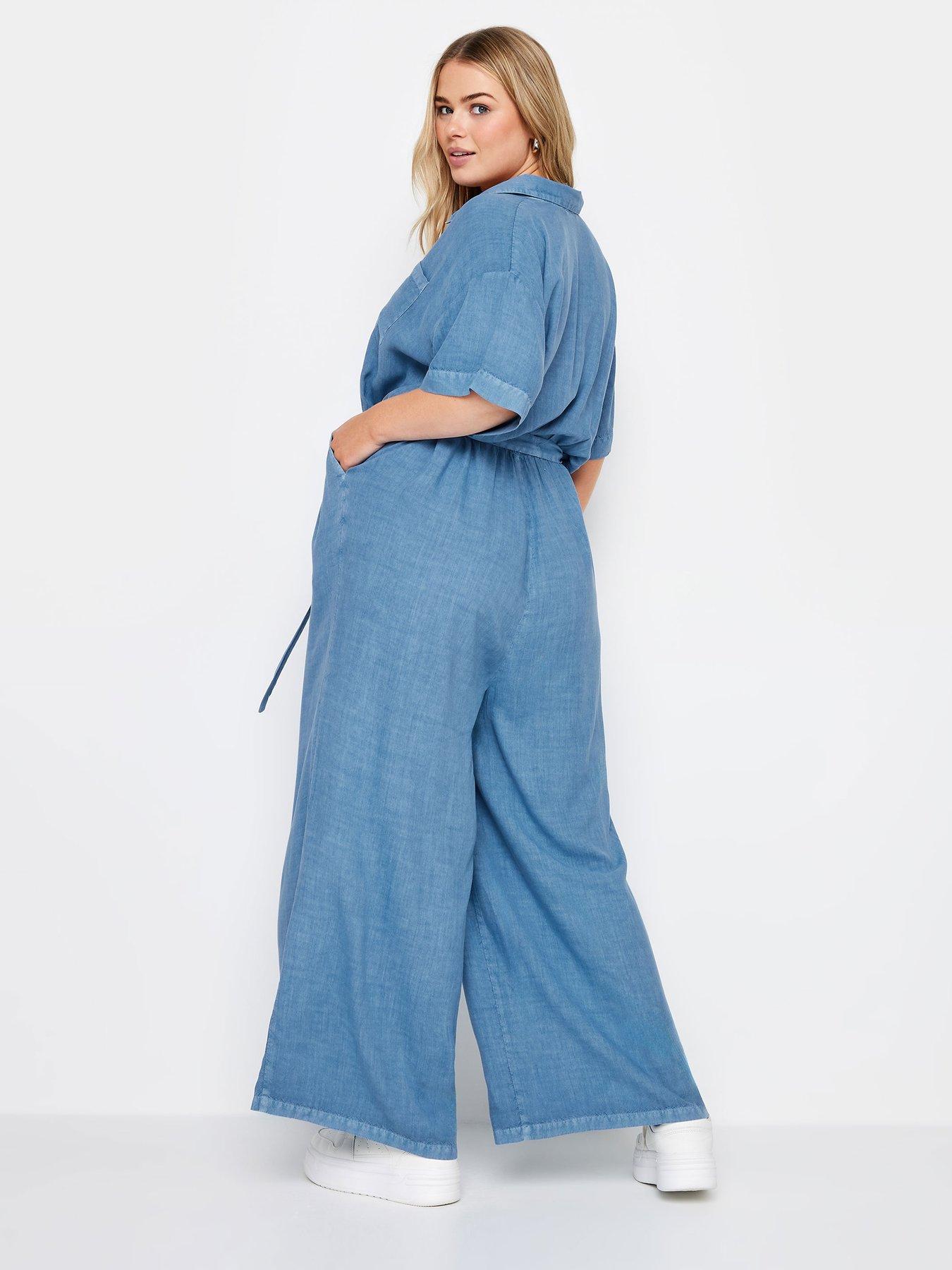 yours-curve-chambray-wide-leg-jumpsuitstillFront