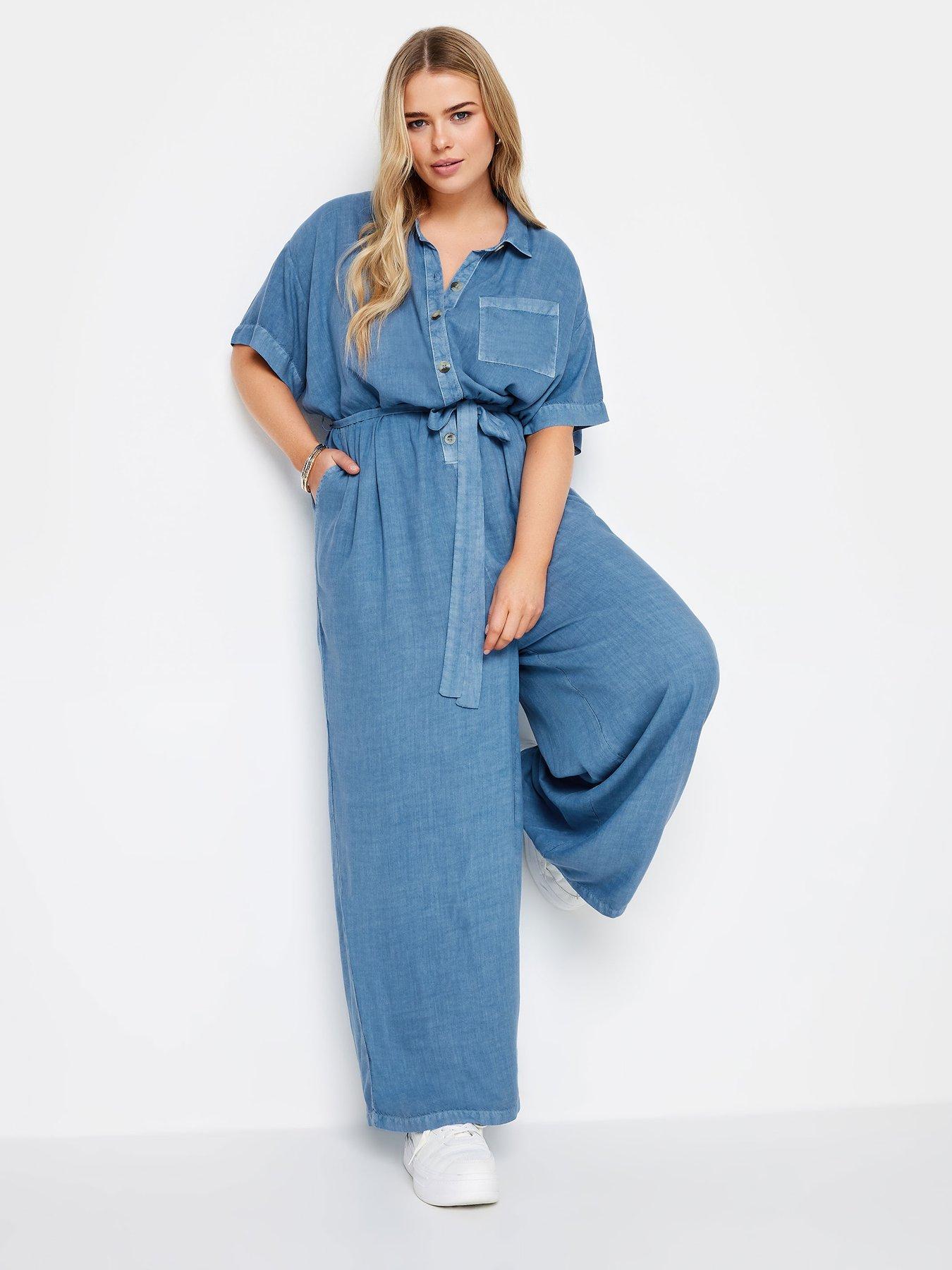 yours-curve-chambray-wide-leg-jumpsuitback