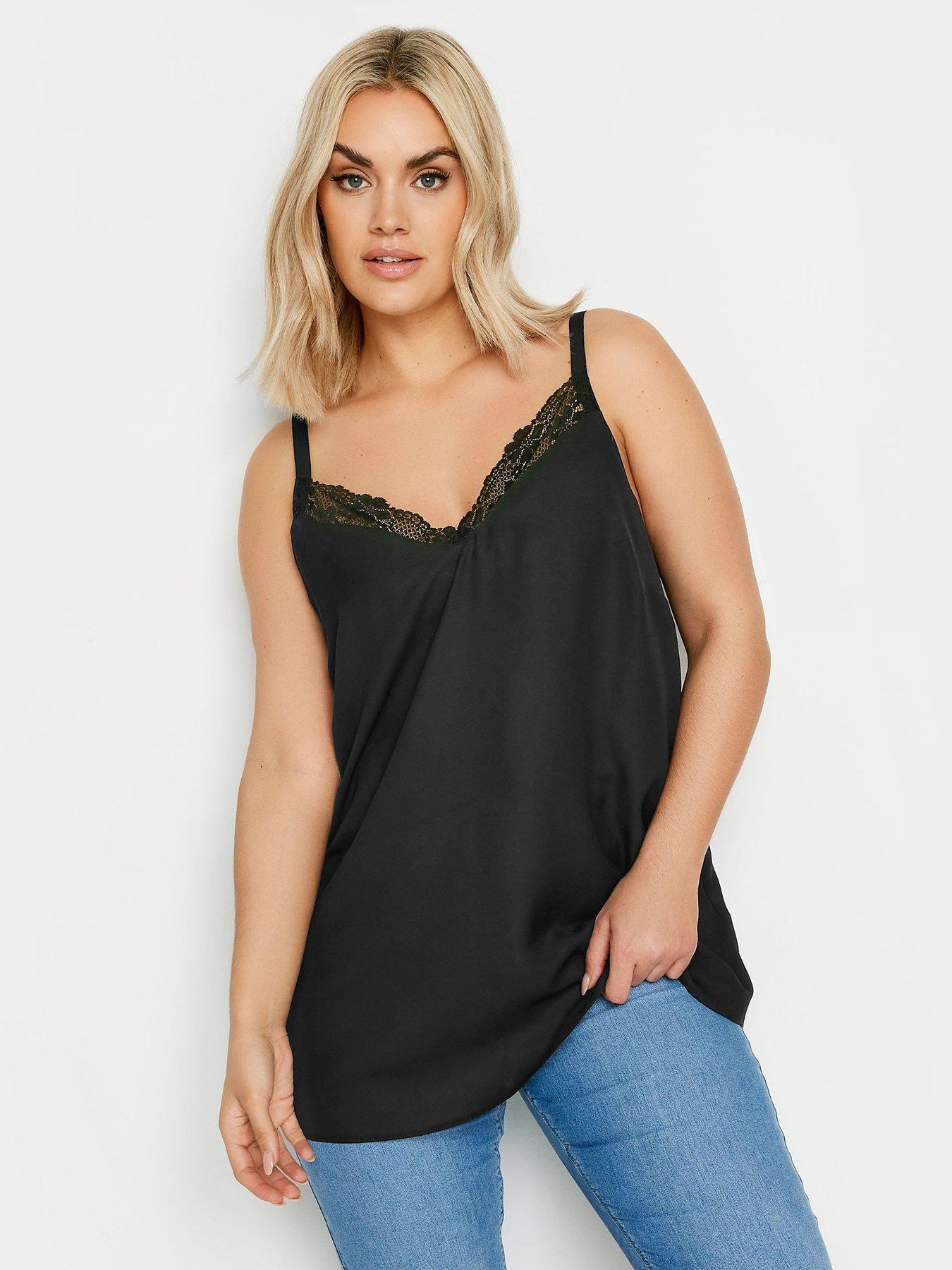 yours-curve-lace-insert-cami-black