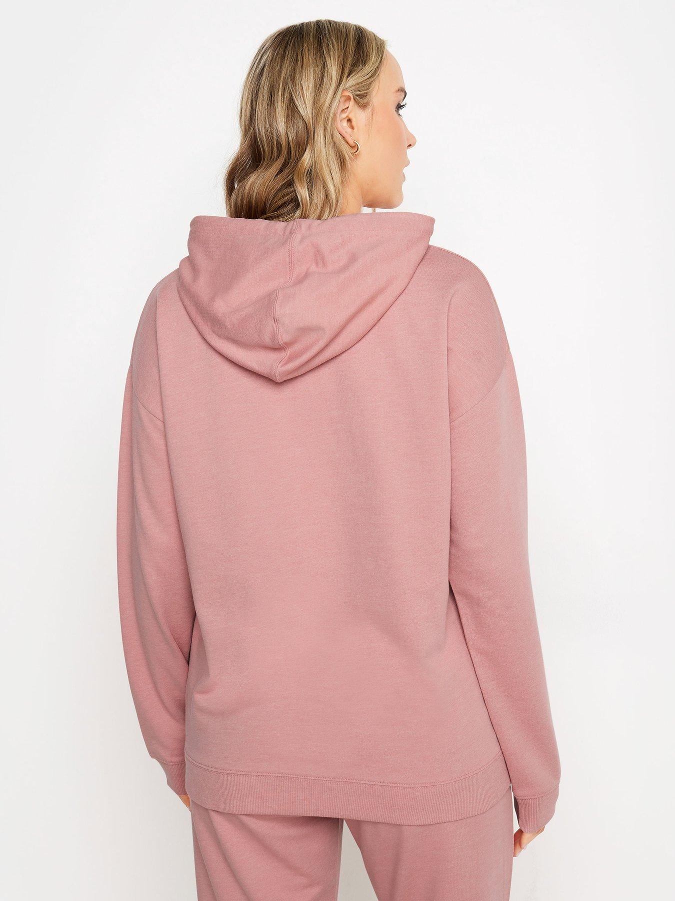 long-tall-sally-tall-pink-drop-shoulder-hoodiestillFront