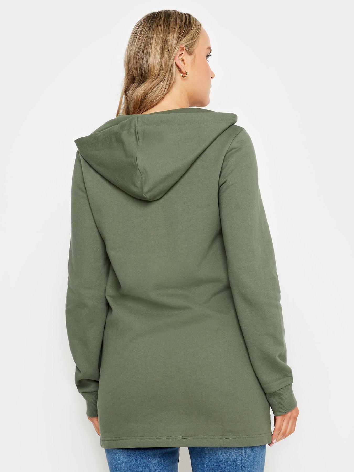 long-tall-sally-tall-longline-zip-front-hoodie-greenstillFront