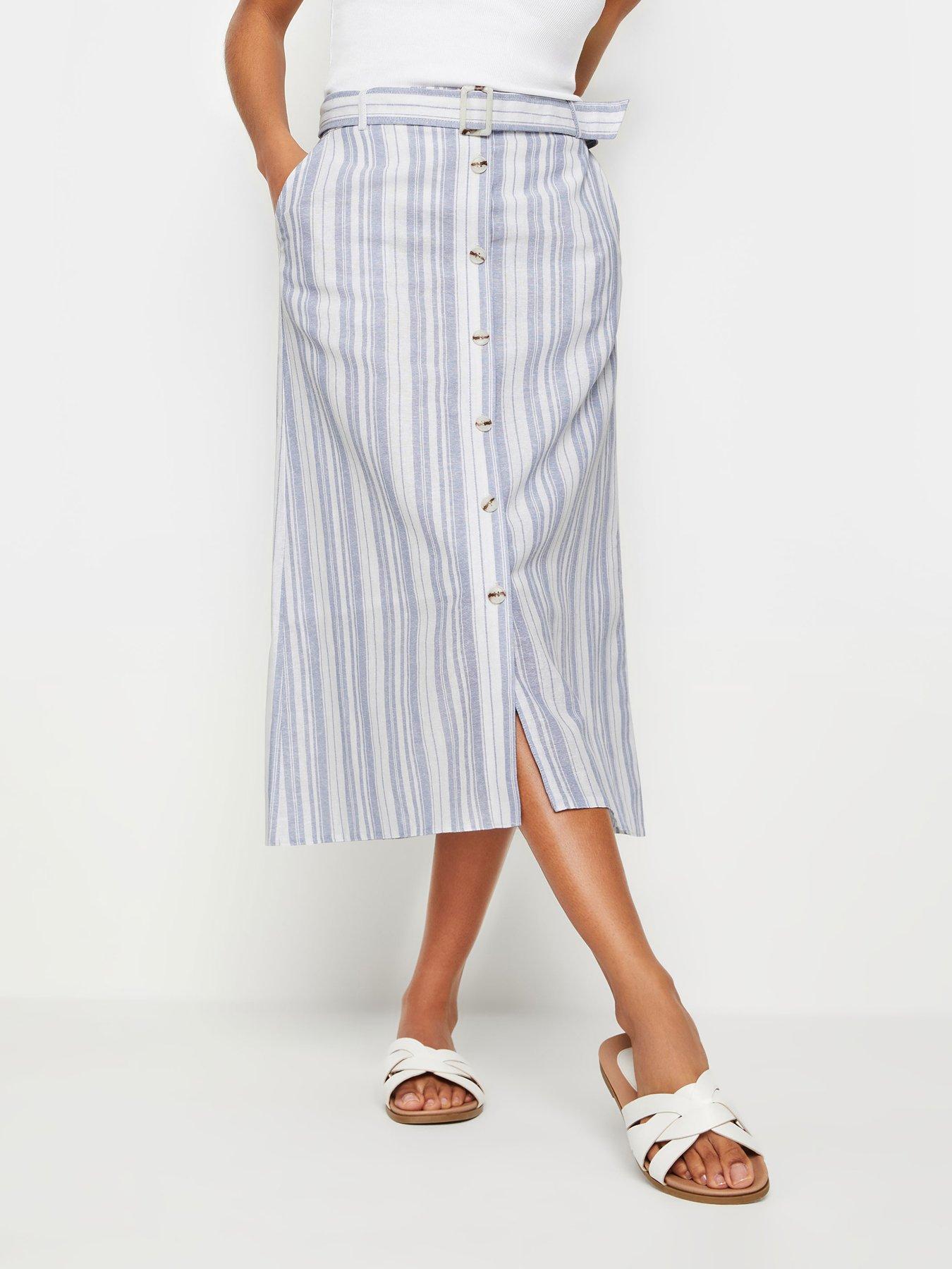 mco-blue-and-white-stripe-belted-skirt