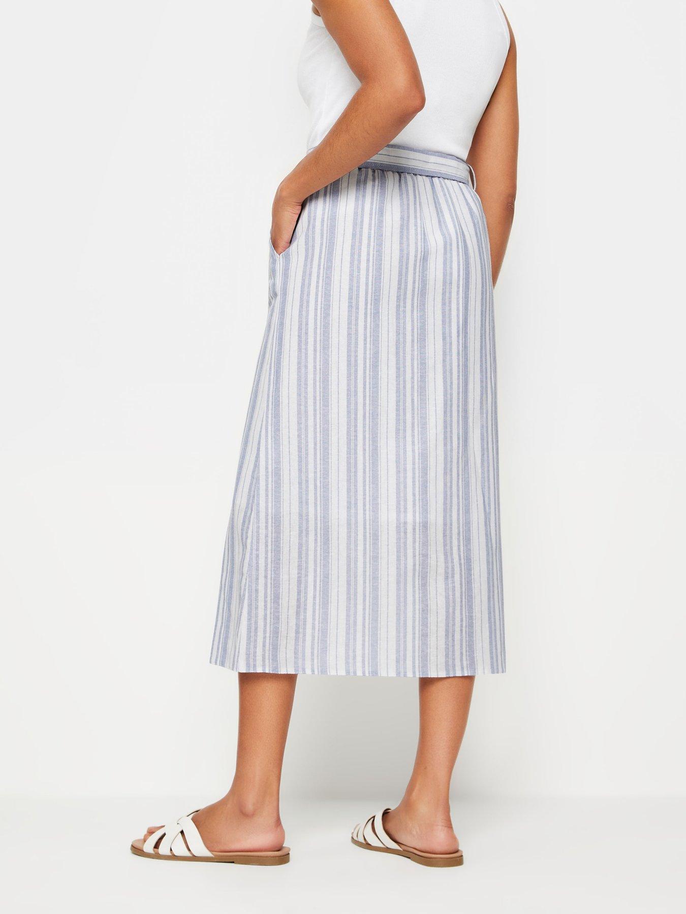 mco-blue-and-white-stripe-belted-skirtstillFront