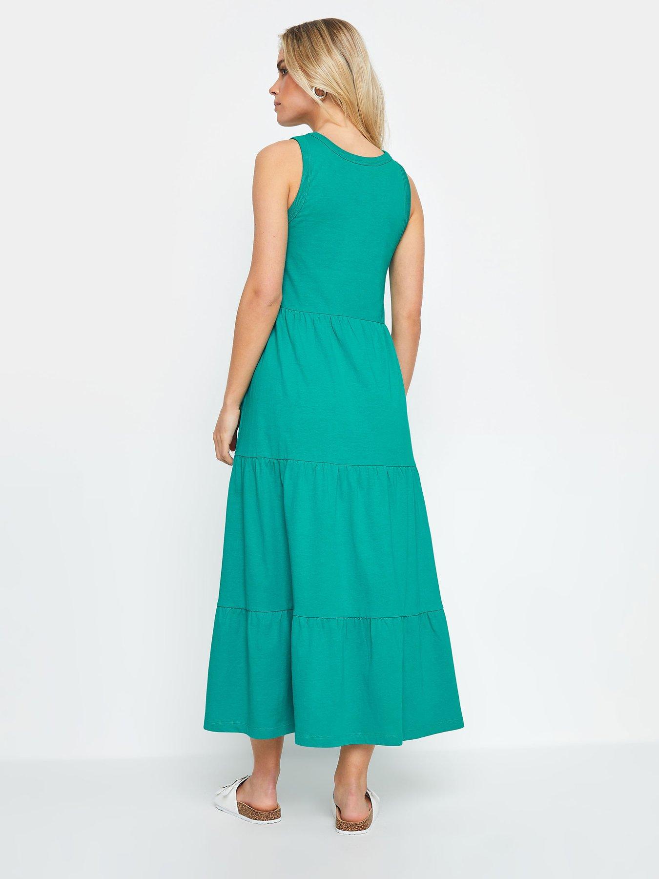 mco-petite-petite-tropical-sleeveless-cotton-tiered-dress-greenstillFront