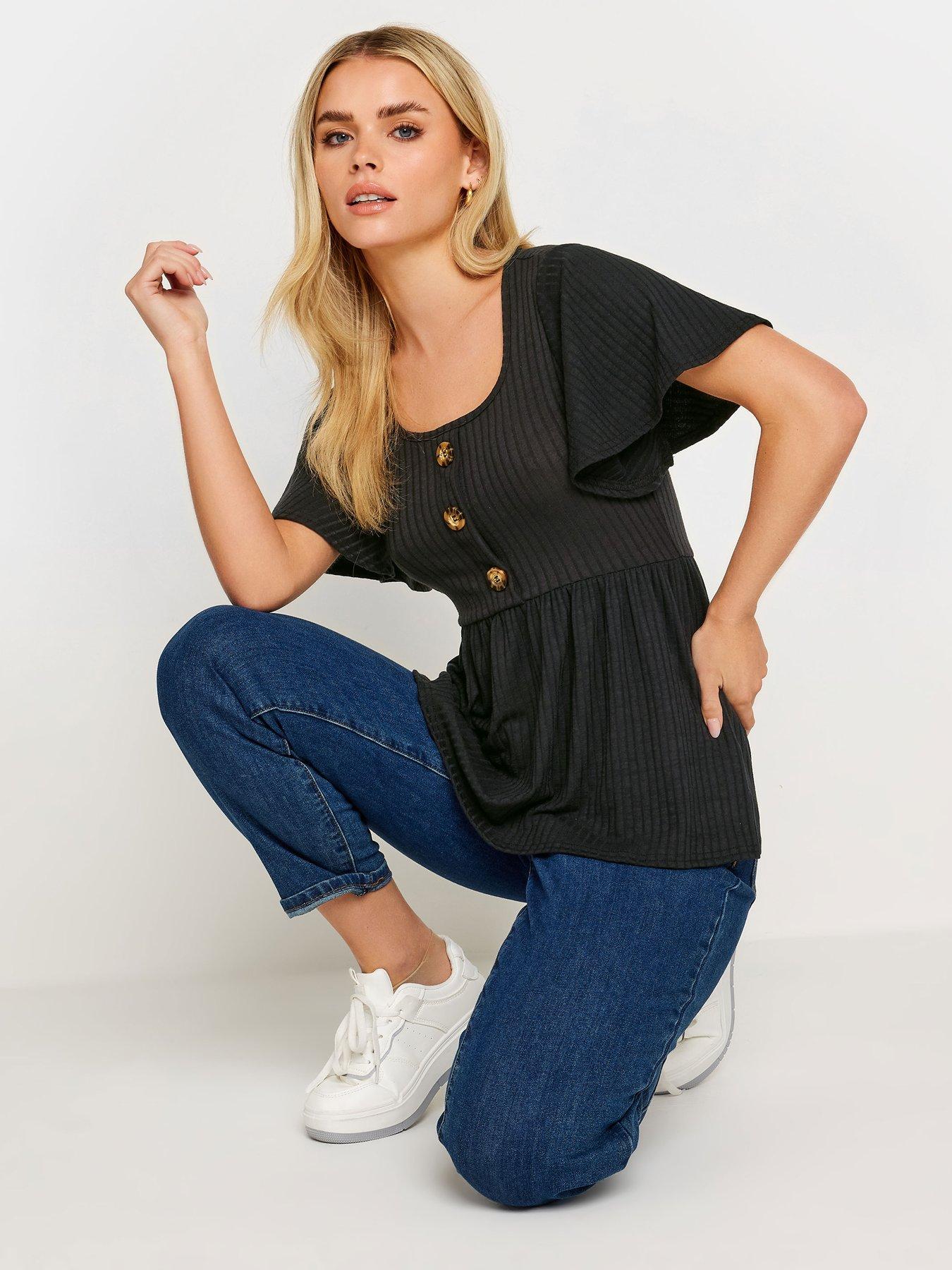 pixiegirl-petite-black-rib-button-smock-topback