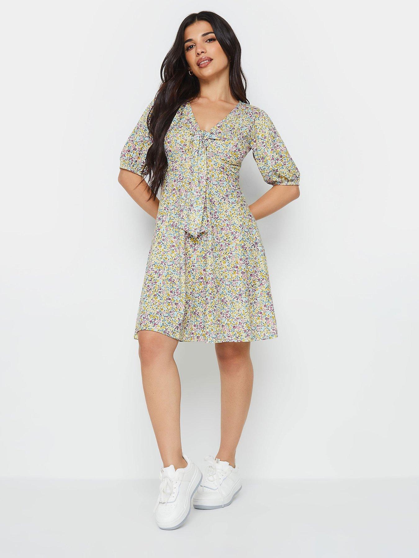 pixiegirl-petite-pink-floral-tie-front-dress