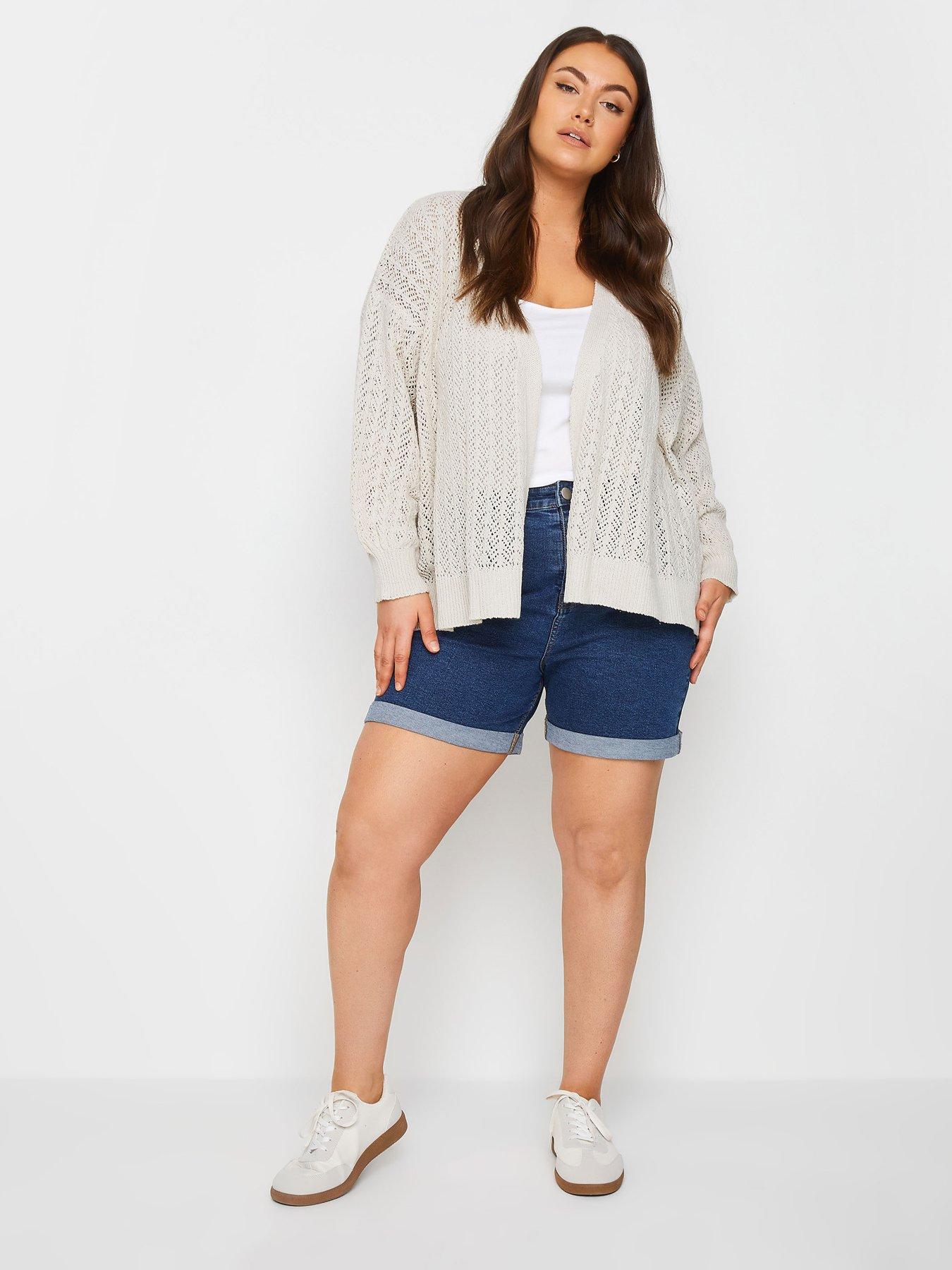 yours-curve-pointelle-balloon-sleeve-cardi-ivoryback