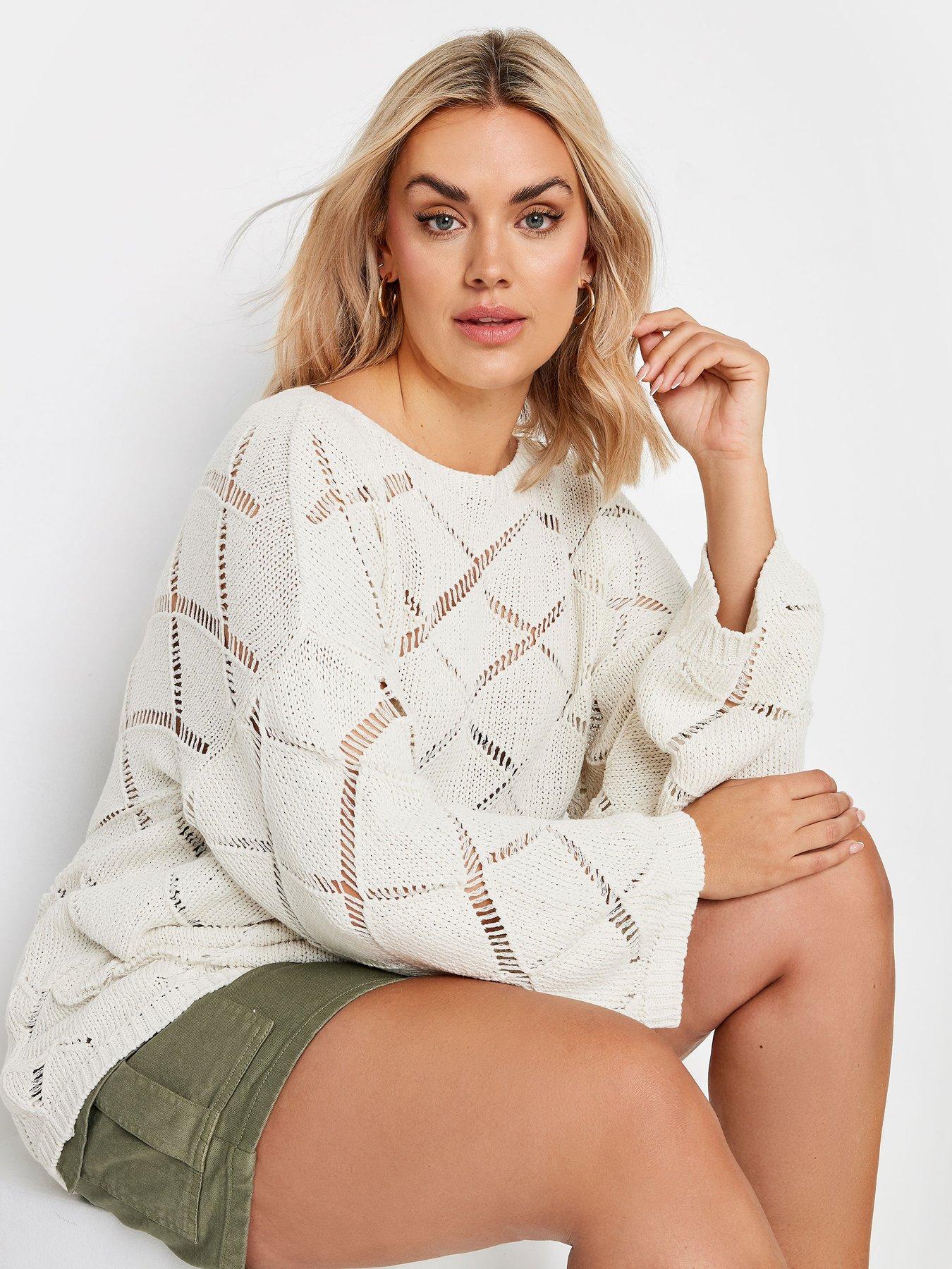 yours-curve-ladder-stitch-jumper-ivory