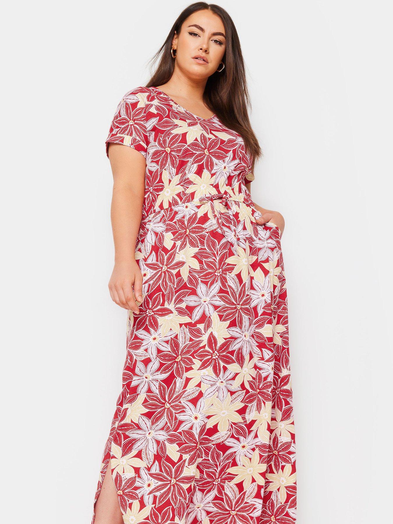 yours-curve-side-split-drawcord-maxi-dress-red-batik-floralback