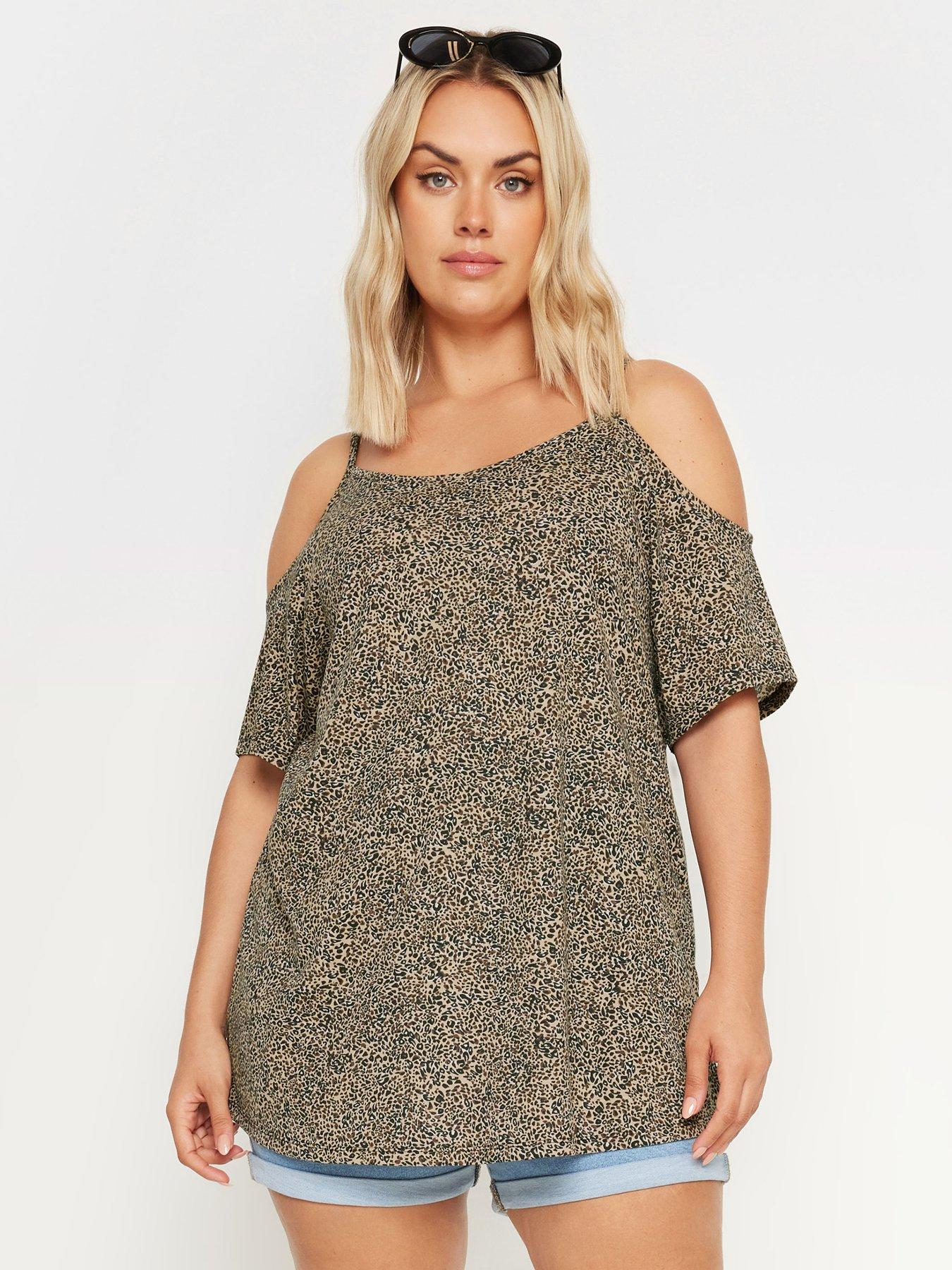 yours-curve-cold-shoulder-top-leopard-print