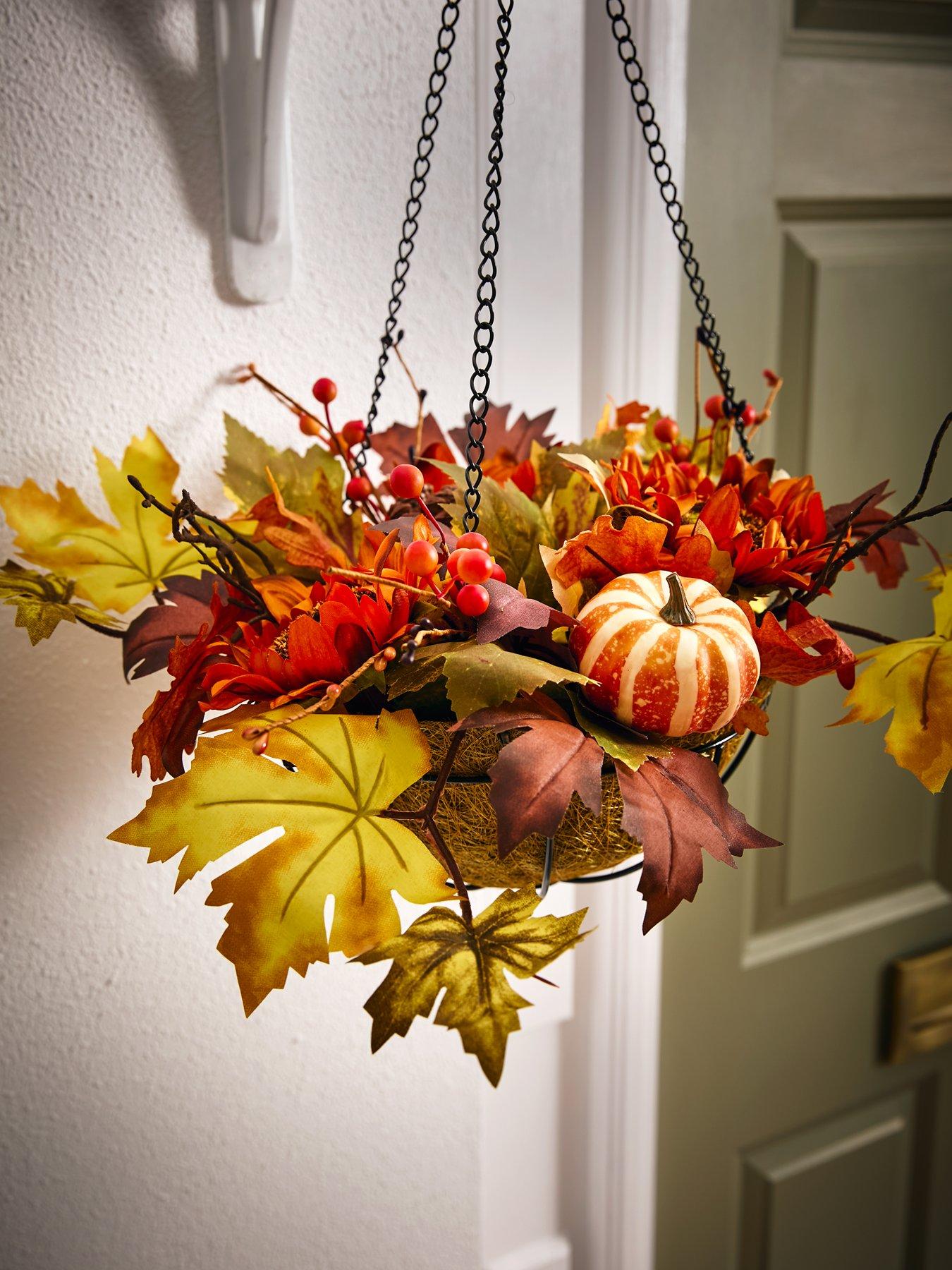 very-home-autumn-sunflower-hanging-basket