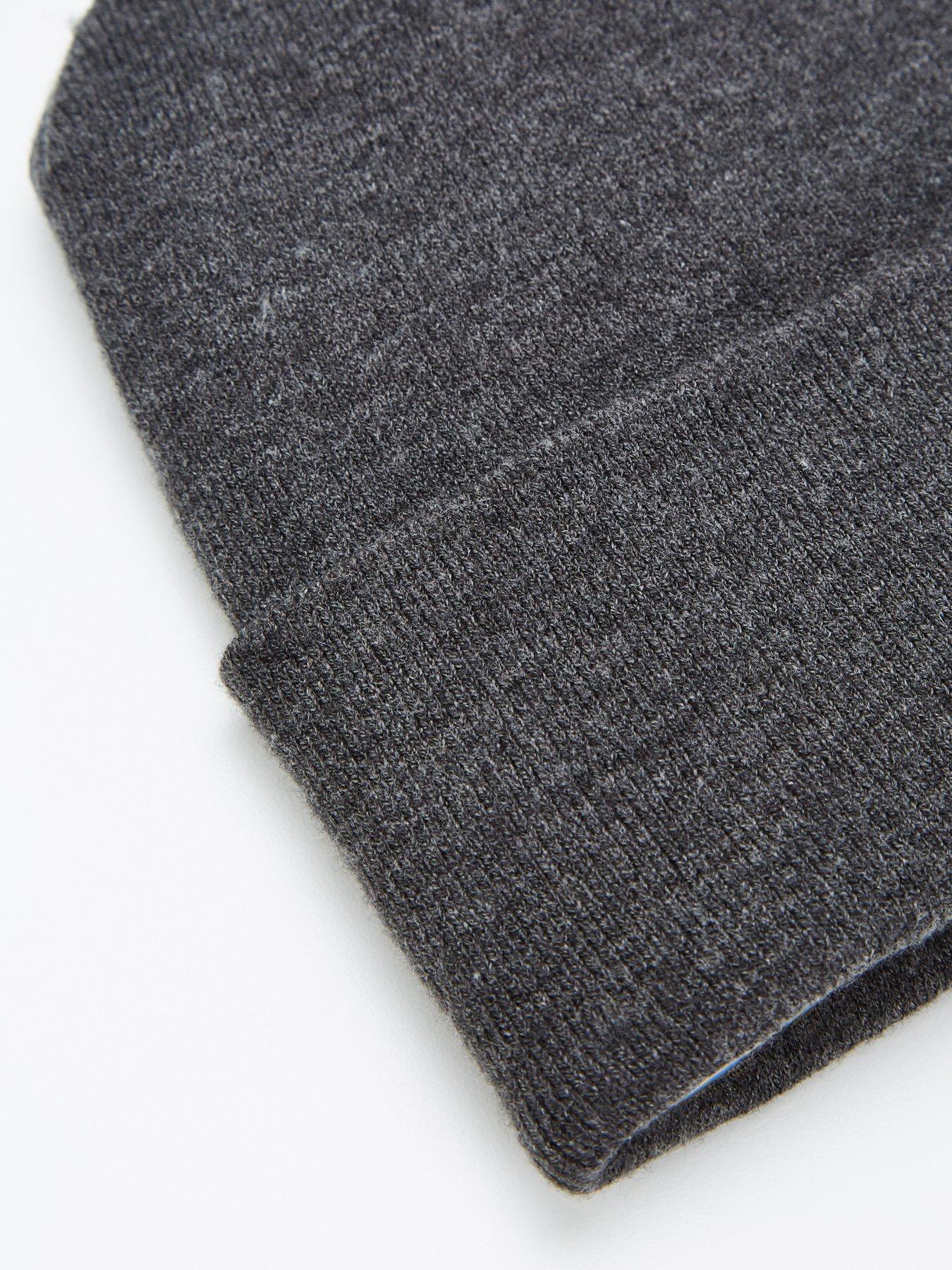 Image 2 of 3 of The Very Collection Knitted Beanie - Charcoal
