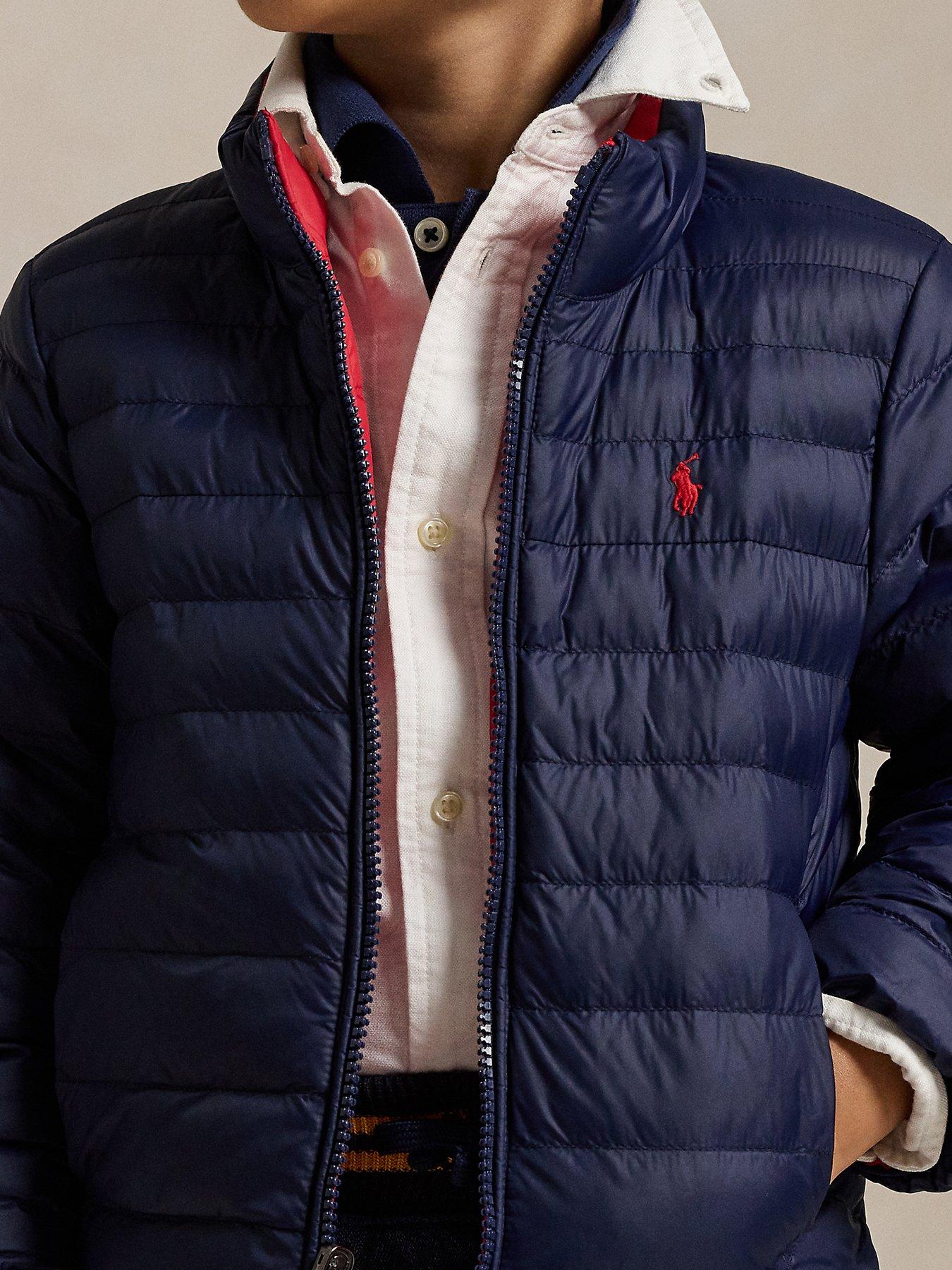 Image 6 of 6 of Polo Ralph Lauren Boys Reversible Padded Jacket - Navy/Red