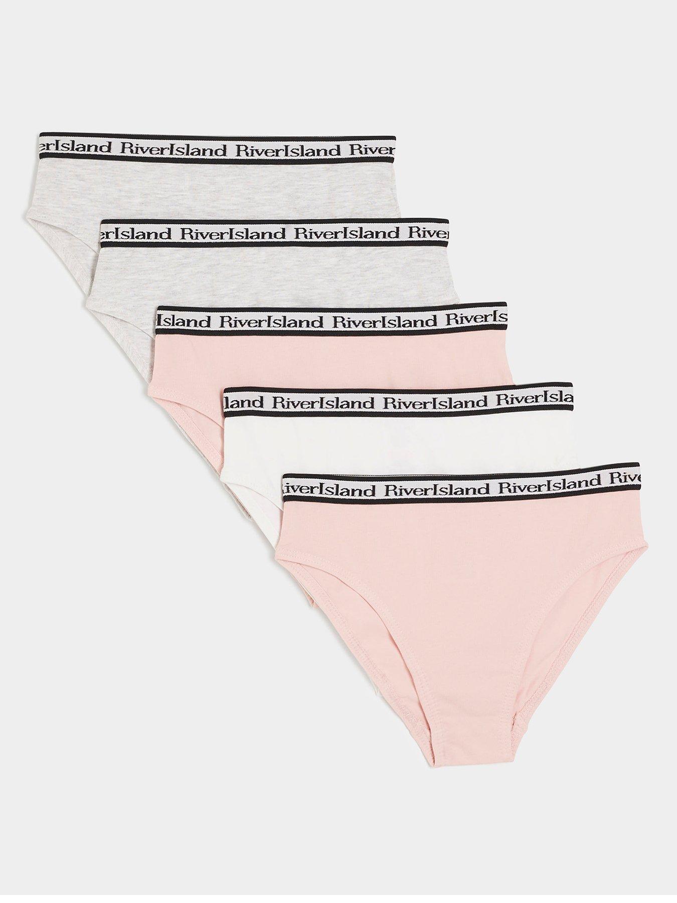 Image 1 of 3 of River Island Girls 5 Pack Brief - Pink