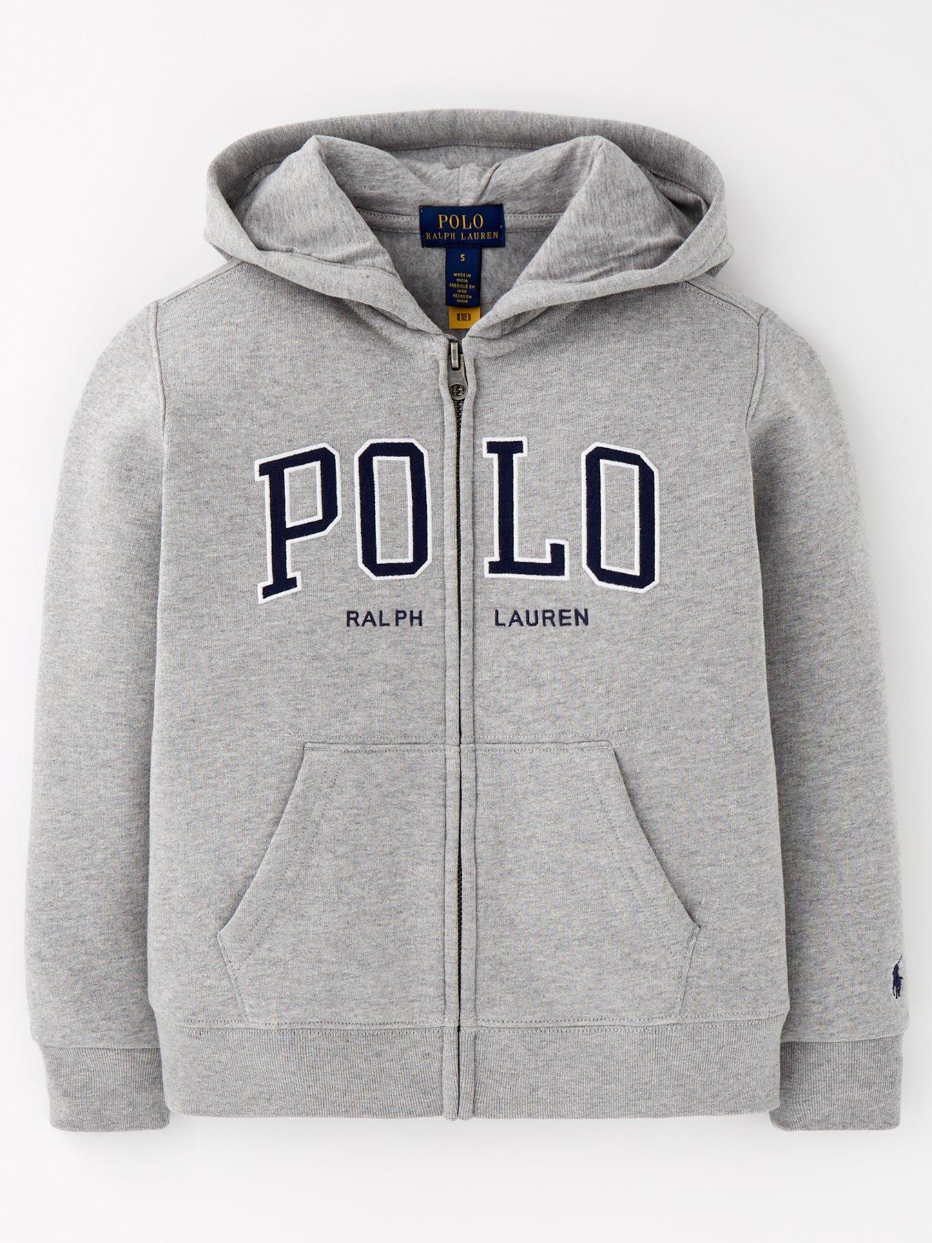 Polo Ralph Lauren Boys Zip Through Hoodie Grey Very Ireland