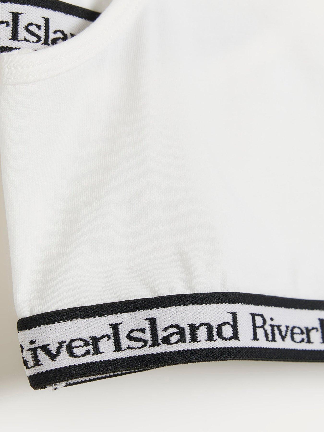 Image 3 of 3 of River Island Older Girl 3 Pack Racer Vests - White