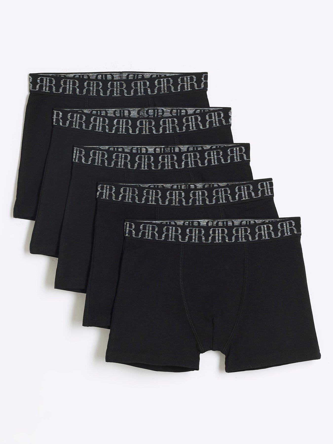 river-island-boys-5-pack-boxer-black