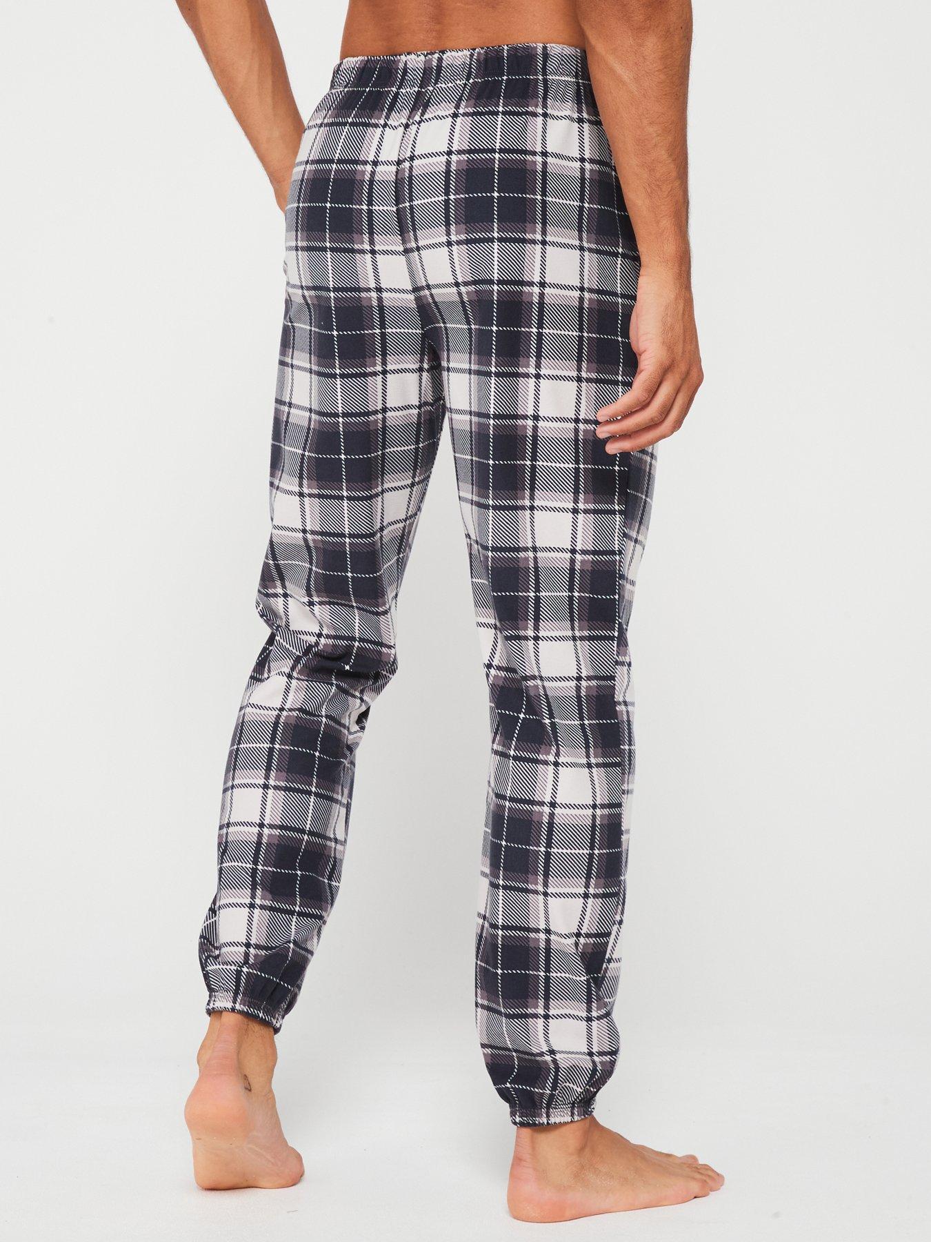 very-man-2-pack-soft-touch-check-loungewear-bottoms-navygreyback