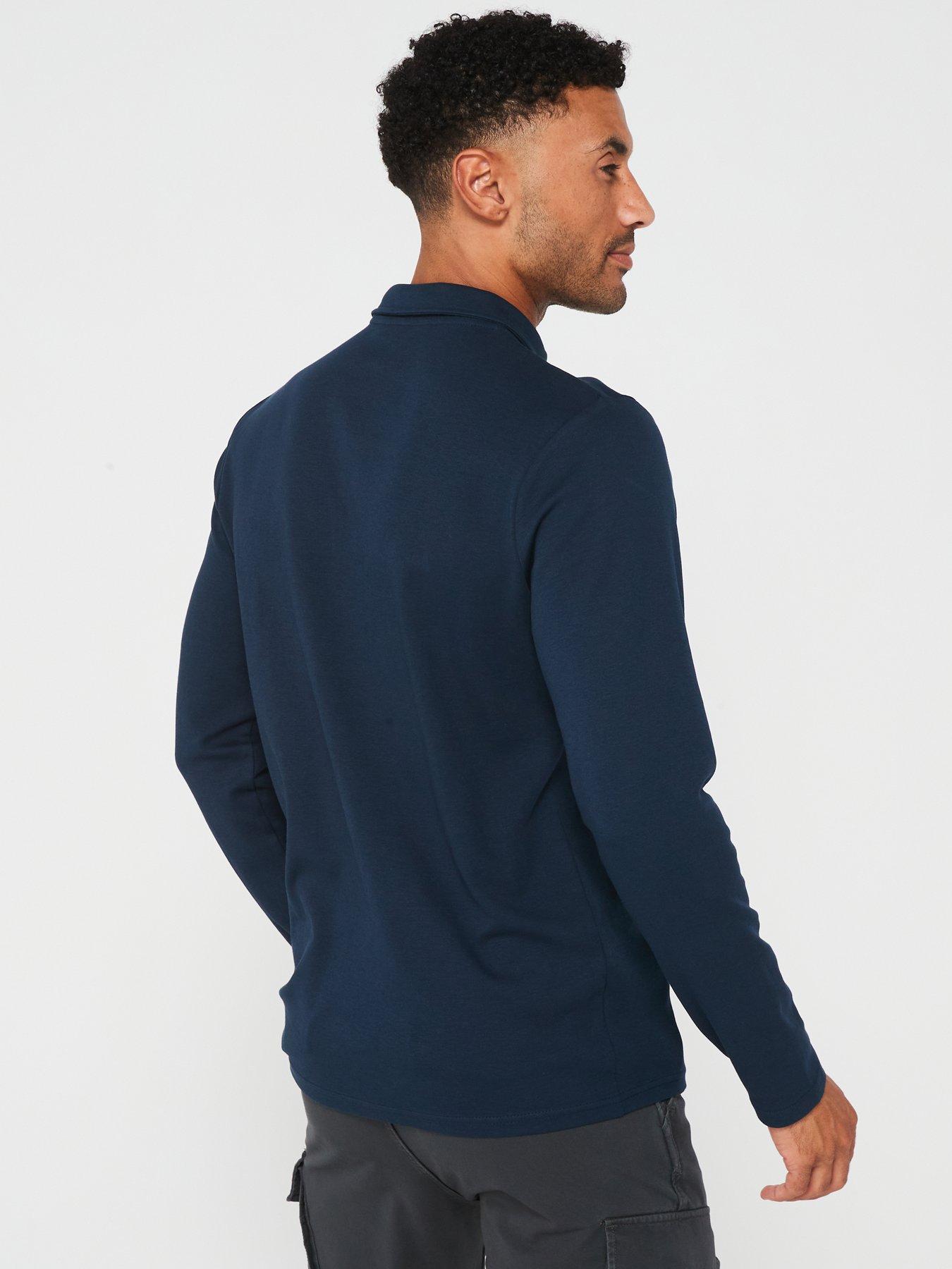 everyday-long-sleeve-zip-neck-polo-navystillFront