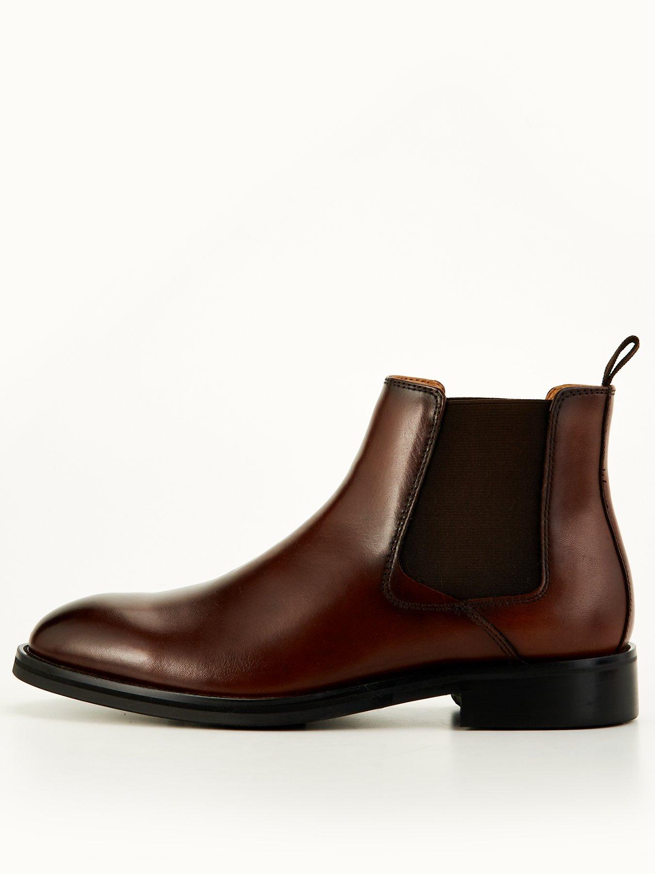 undefined Leather Chelsea Boot - Brown