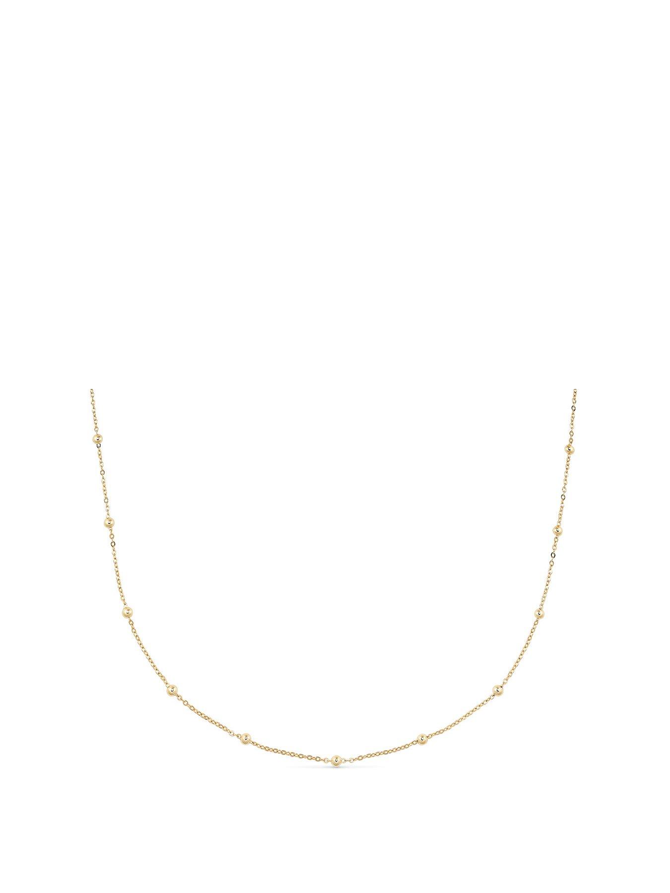 Elk & Bloom Dainty 14K Gold Plated Bead Choker Necklace