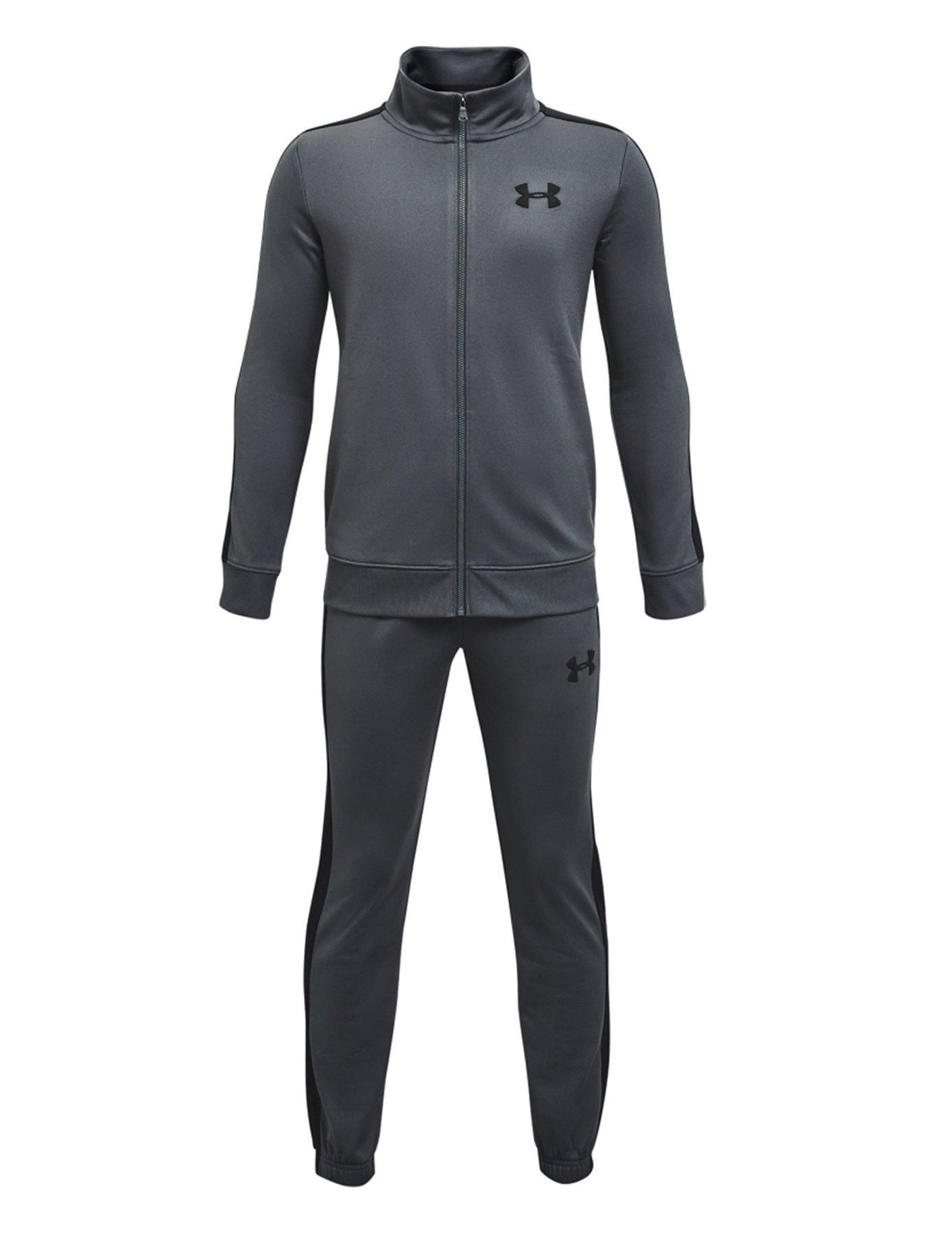 UNDER ARMOUR Boys Training Knit Track Suit- Grey
