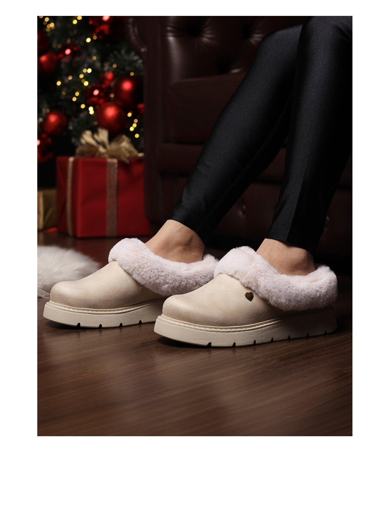 Image 1 of 6 of Skechers Keepsakes Lite Cozy Blend Slipper - Off White