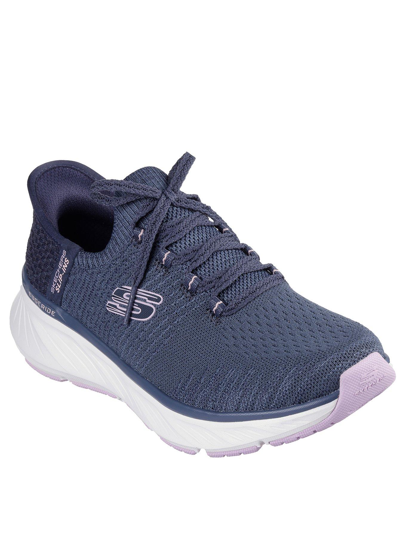 skechers-knit-fixed-laced-slip-ins-navystillFront