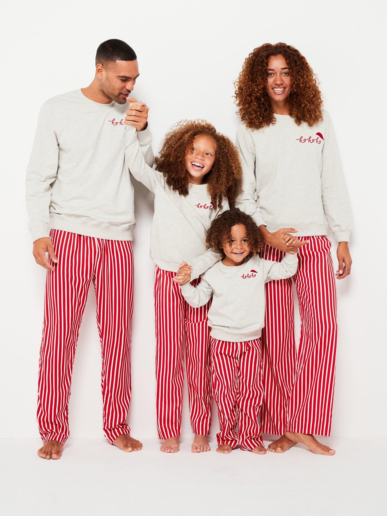 very-man-mens-family-nightwear-christmas-pj-sweat-top-amp-woven-stripe-bottoms-greyredfront