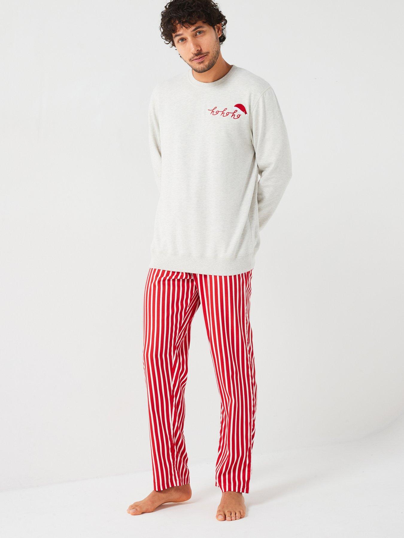 very-man-mens-family-nightwear-christmas-pj-sweat-top-amp-woven-stripe-bottoms-greyredstillFront