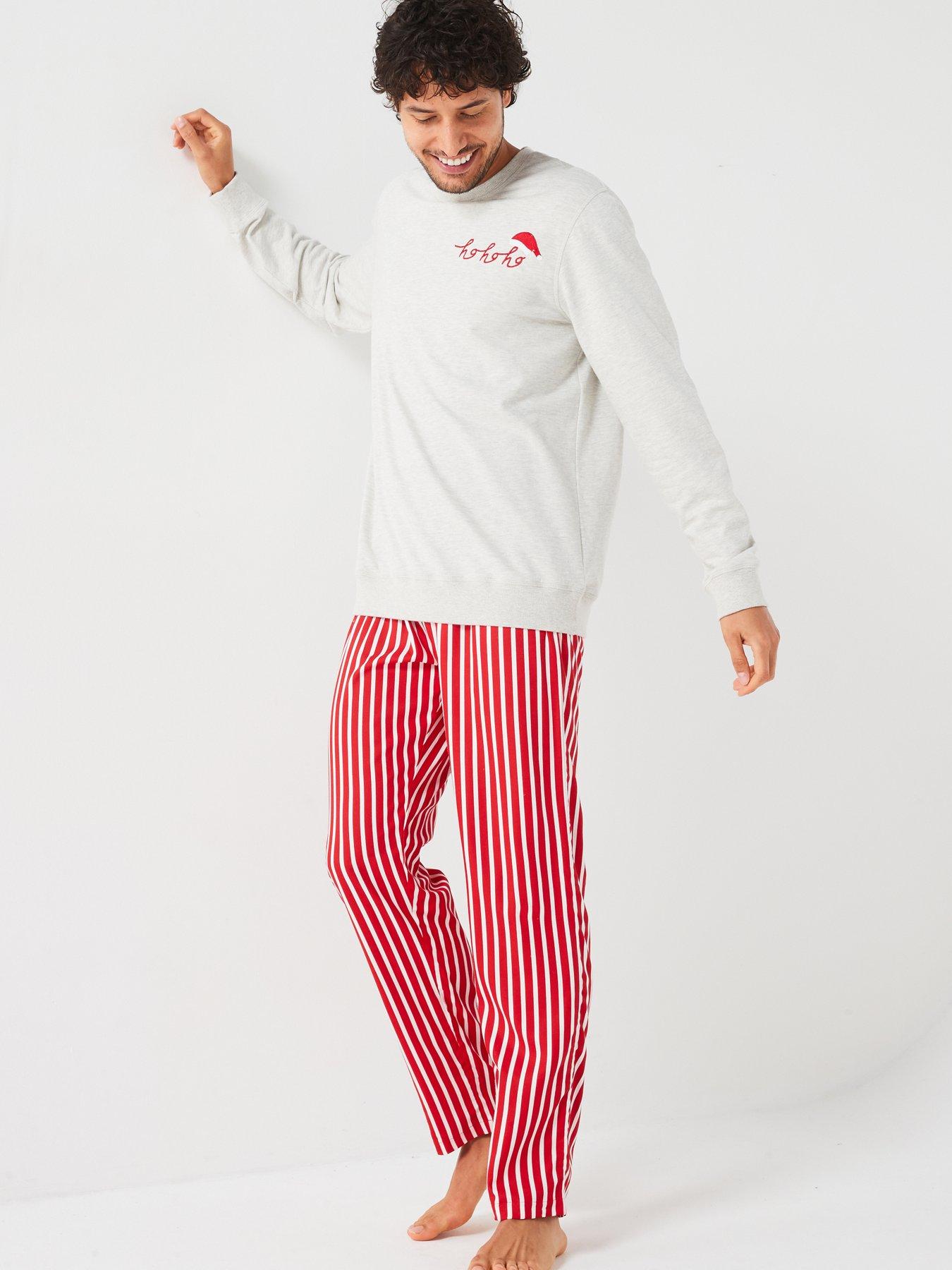 very-man-mens-family-nightwear-christmas-pj-sweat-top-amp-woven-stripe-bottoms-greyredoutfit