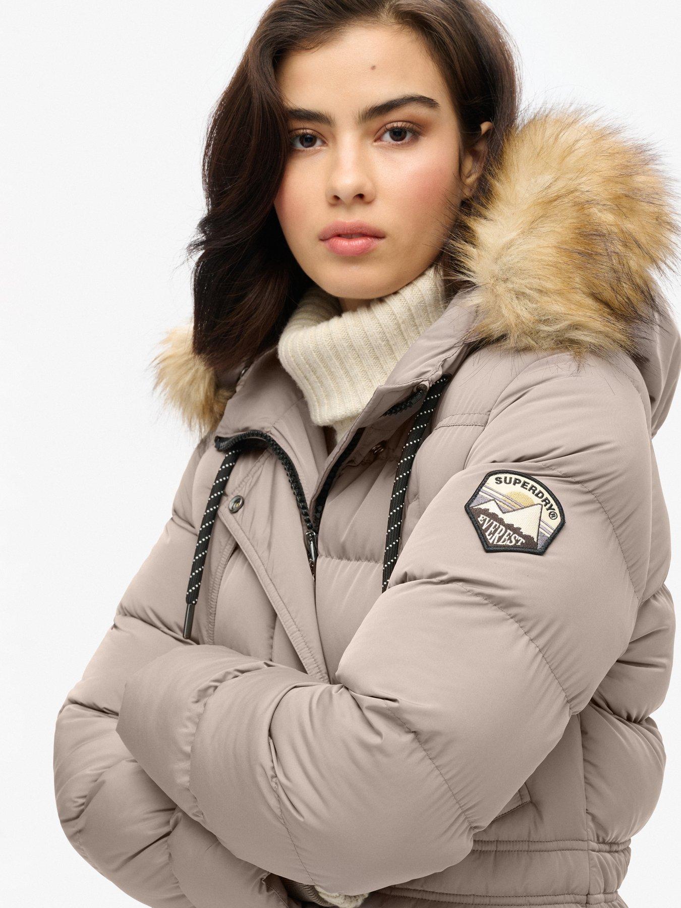 superdry-everest-faux-fur-longline-jacket-beigeoutfit