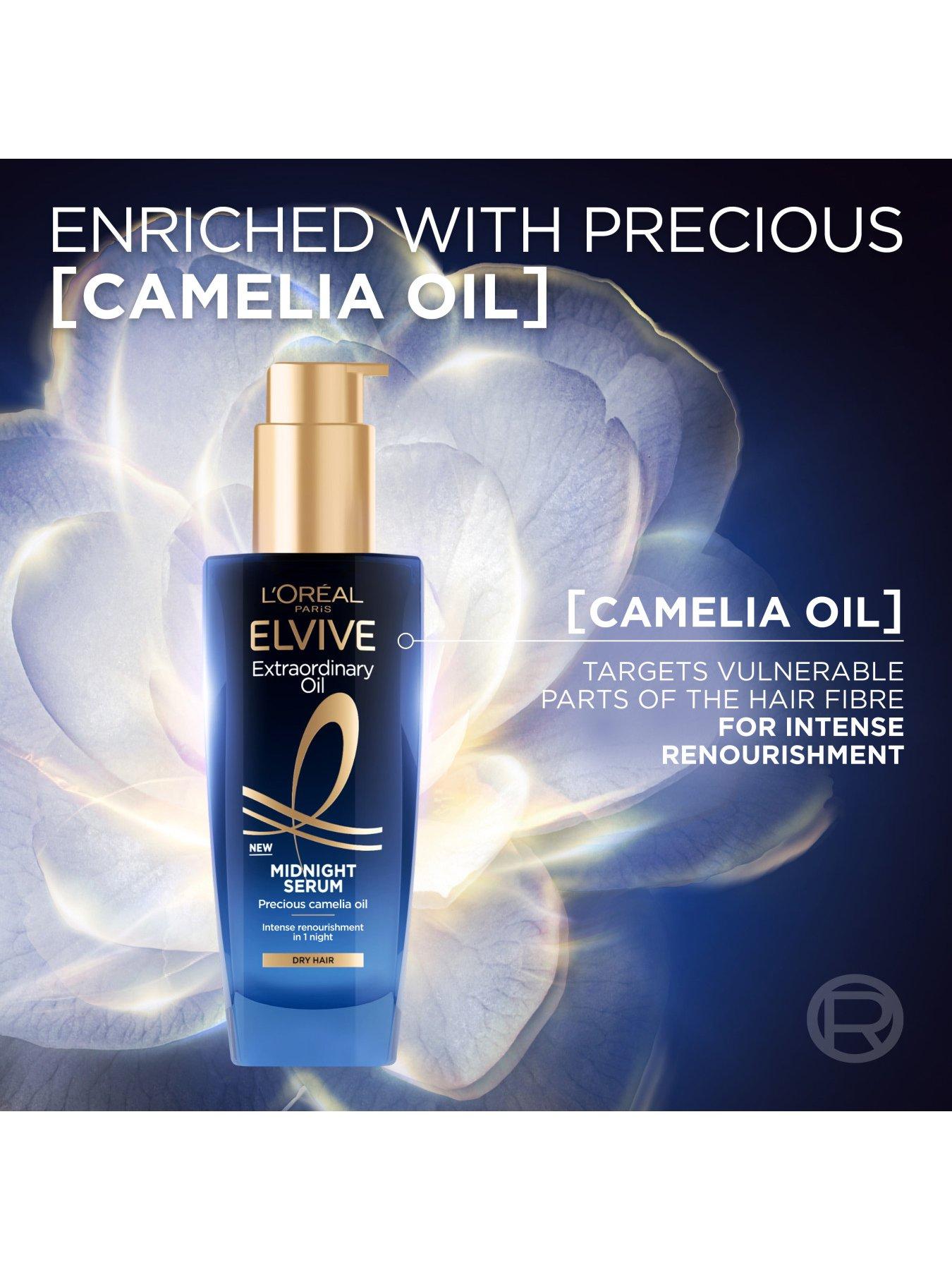 Image 4 of 7 of L'Oreal Paris Elvive Extraordinary Oil Midnight Serum, Renourishing Hair Treatment for Dry Hair, 100ml