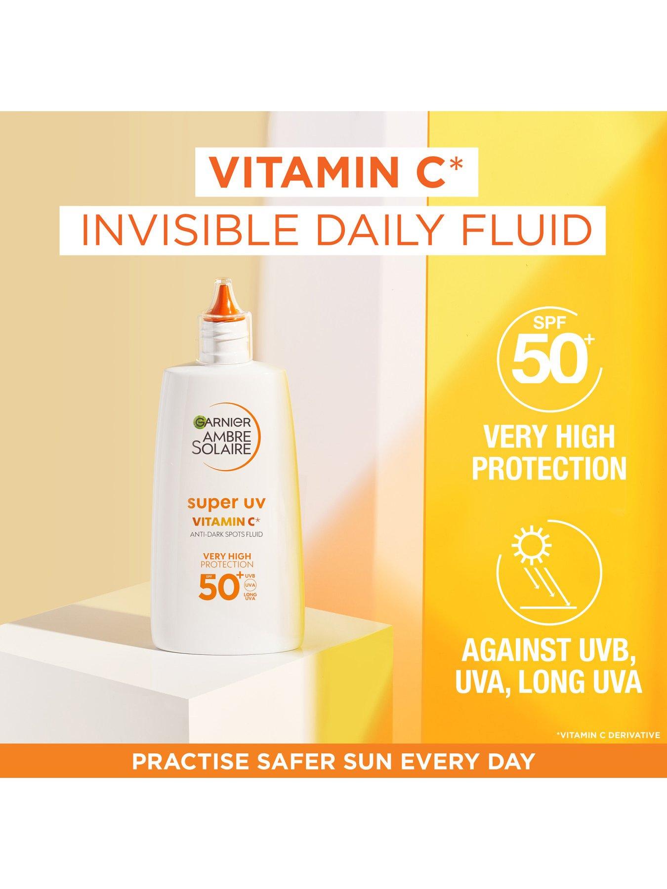 Image 2 of 6 of Garnier Ambre Solaire Super UV Vitamin Cg Facial Fluid -&nbsp;SPF50+