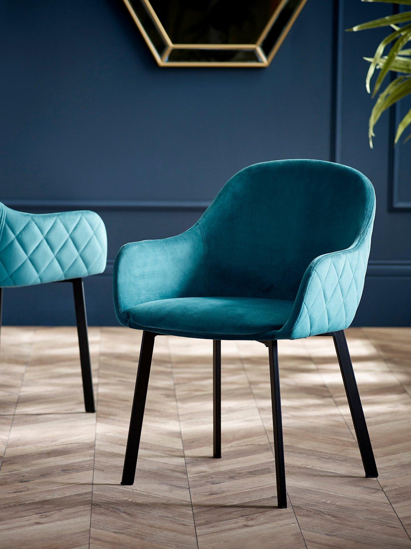 julian-bowen-set-of-2-lima-dining-chairs-teal-velvet